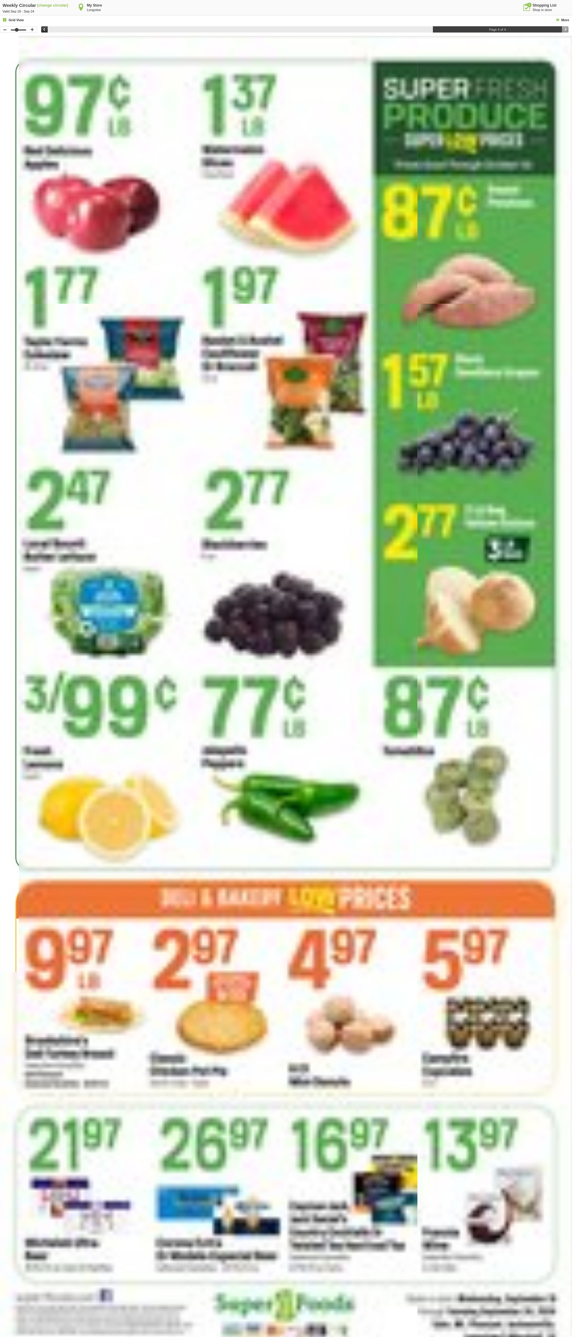 Weekly ad Super1Foods 09/18/2024 - 09/24/2024