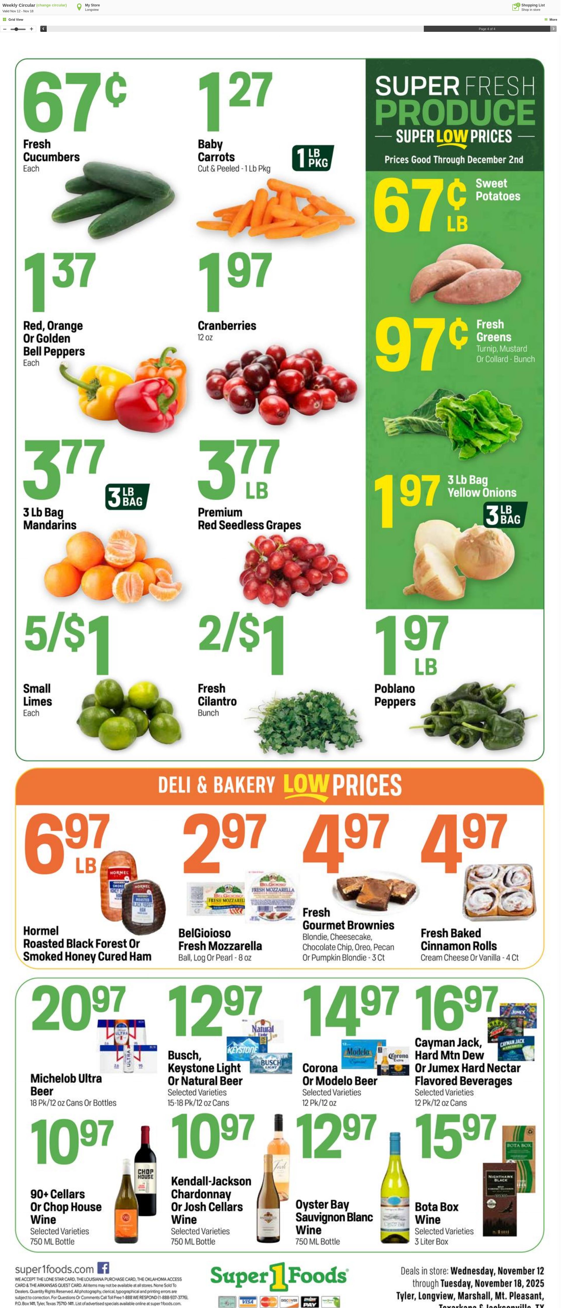 Weekly ad Super1Foods 11/12/2025 - 11/18/2025