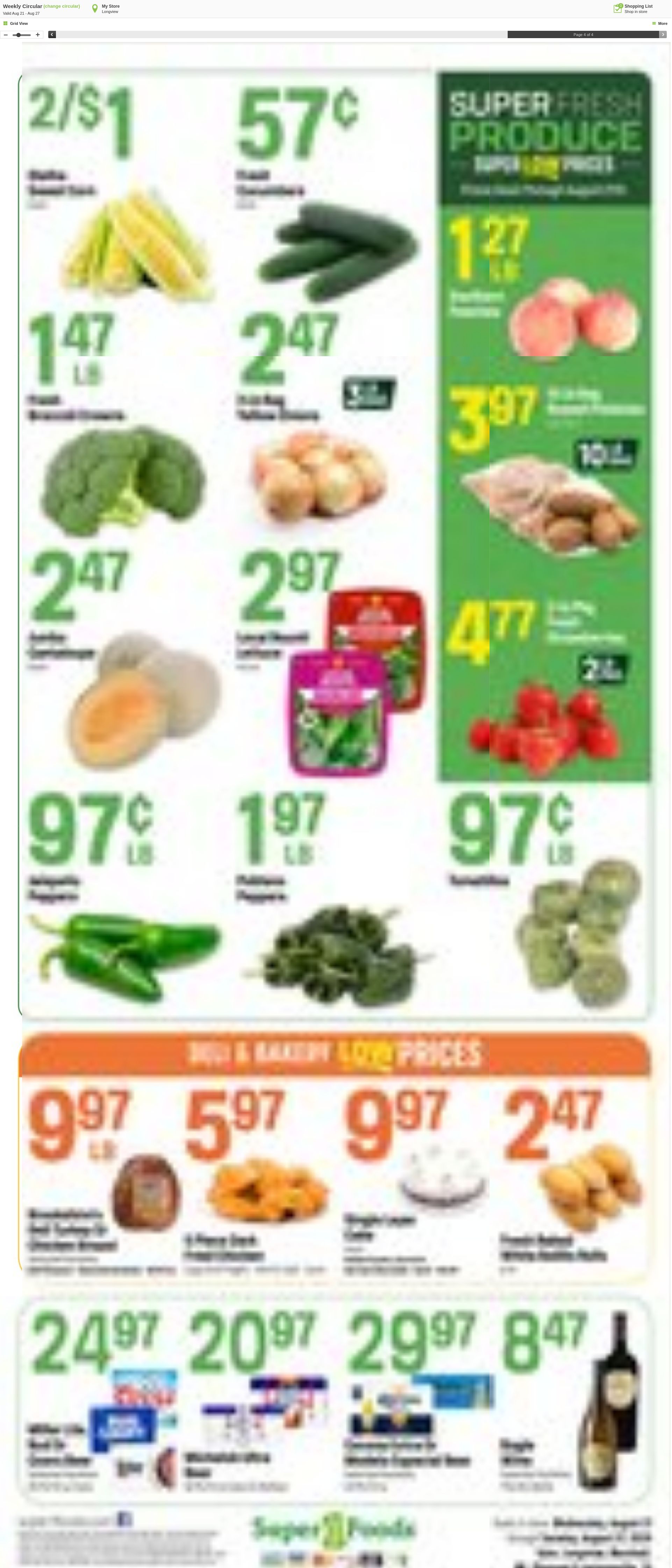 Weekly ad Super1Foods 08/21/2024 - 08/27/2024