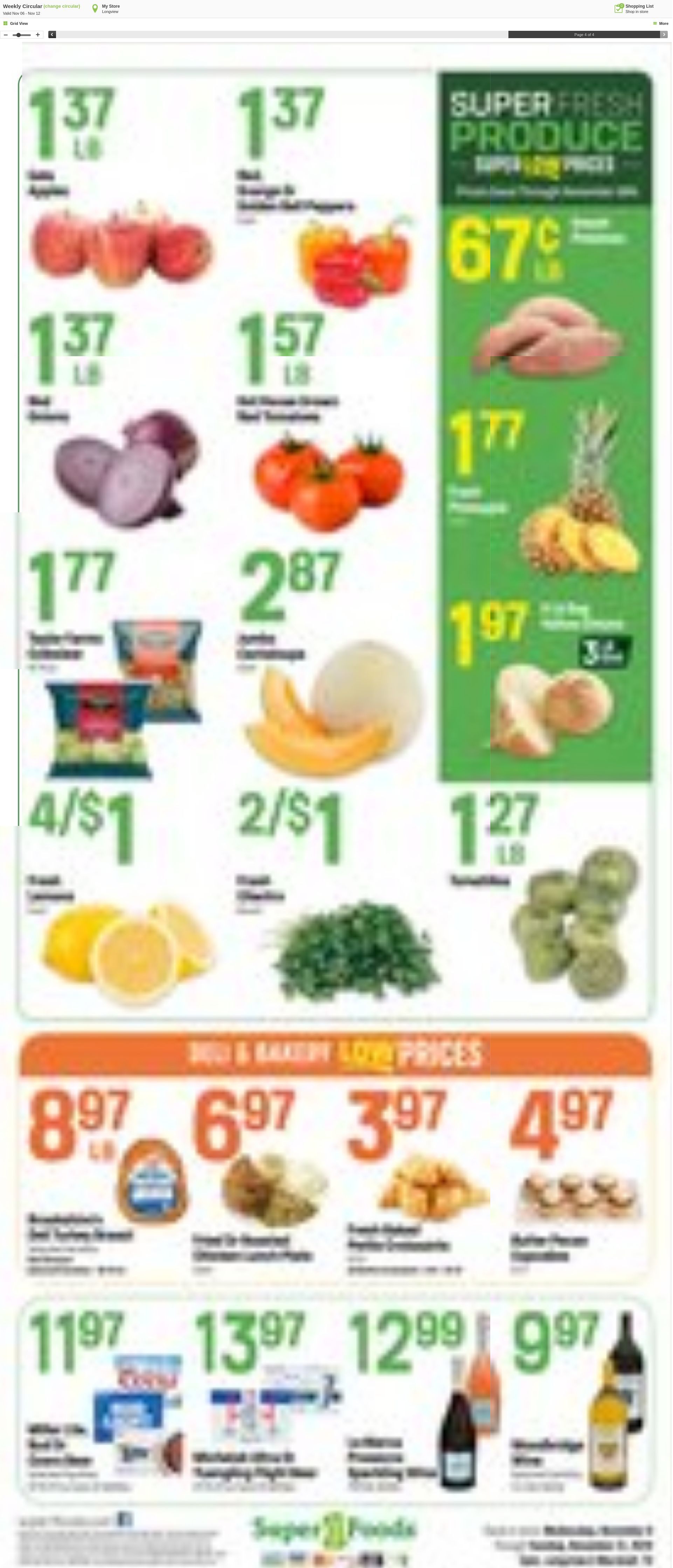 Weekly ad Super1Foods 11/06/2024 - 11/12/2024