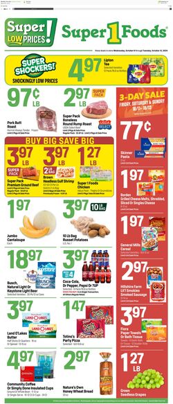 Weekly ad Super1Foods 10/16/2024 - 10/22/2024