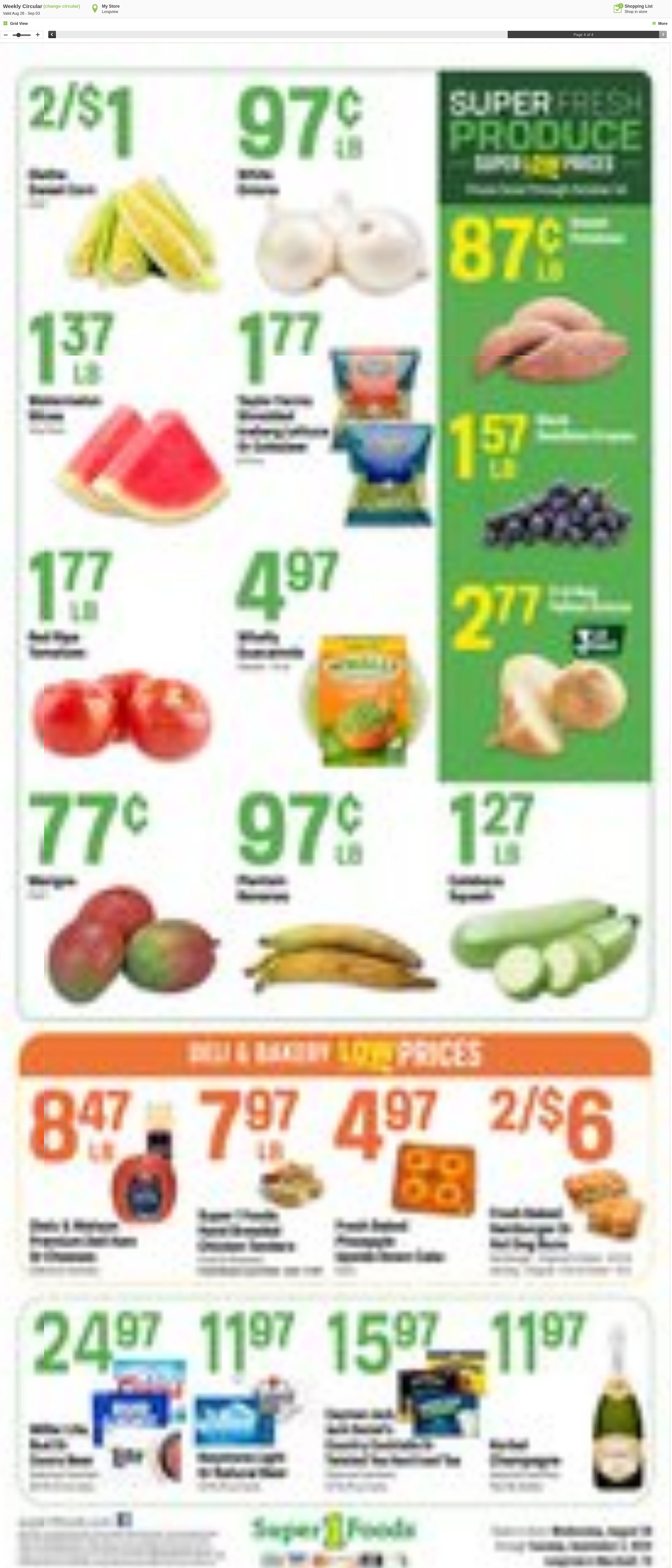 Weekly ad Super1Foods 08/28/2024 - 09/03/2024