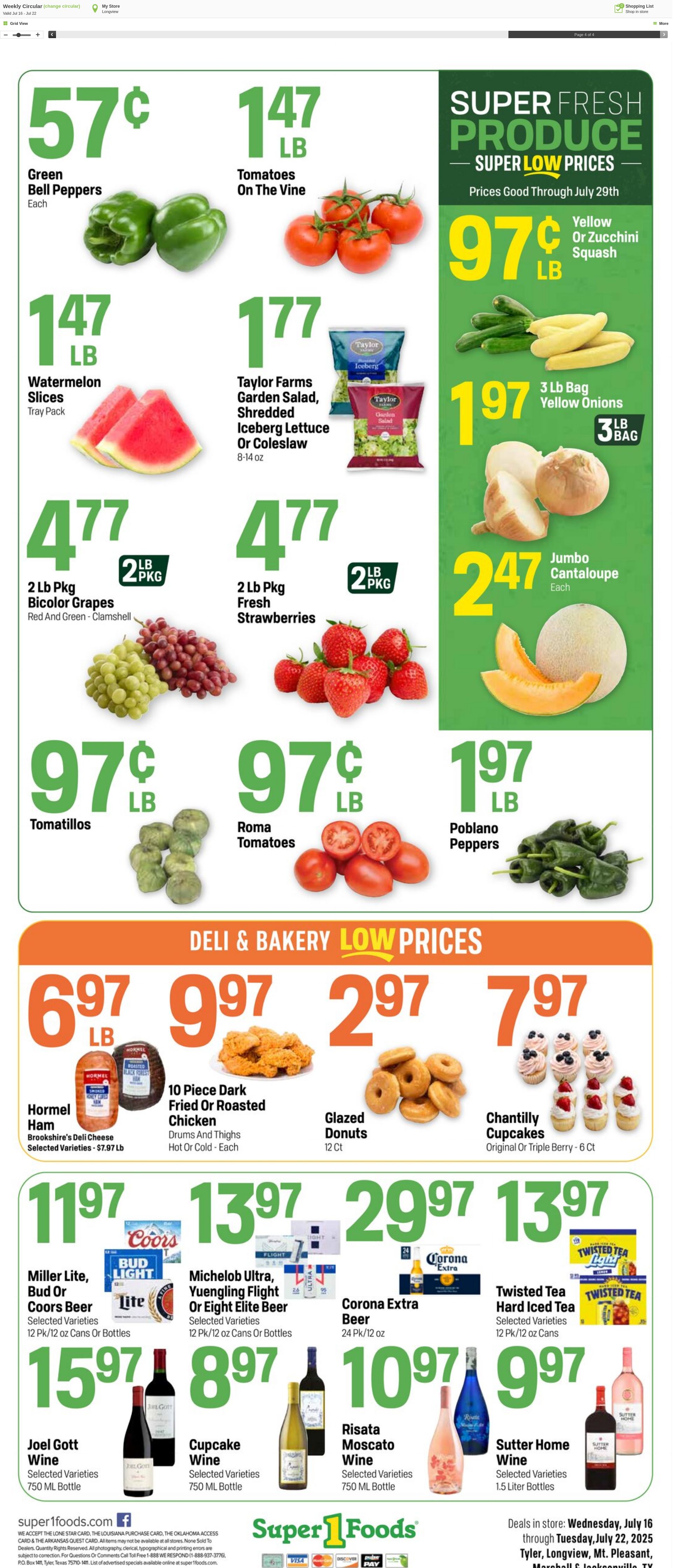 Weekly ad Super1Foods 07/16/2025 - 07/22/2025