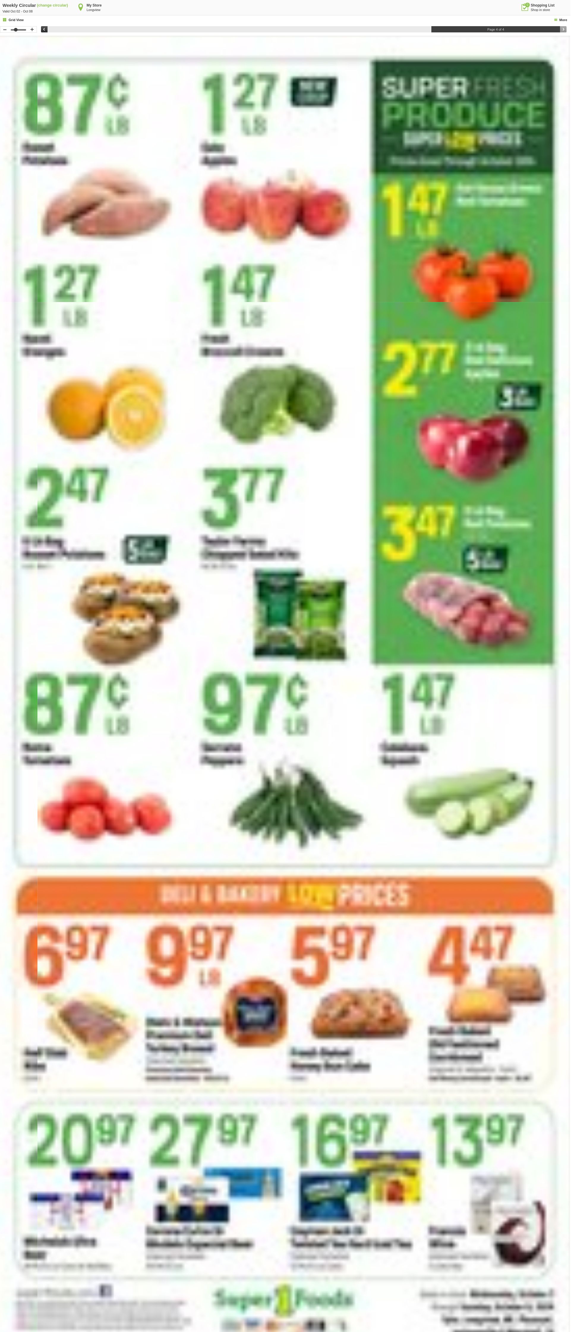 Weekly ad Super1Foods 10/02/2024 - 10/08/2024