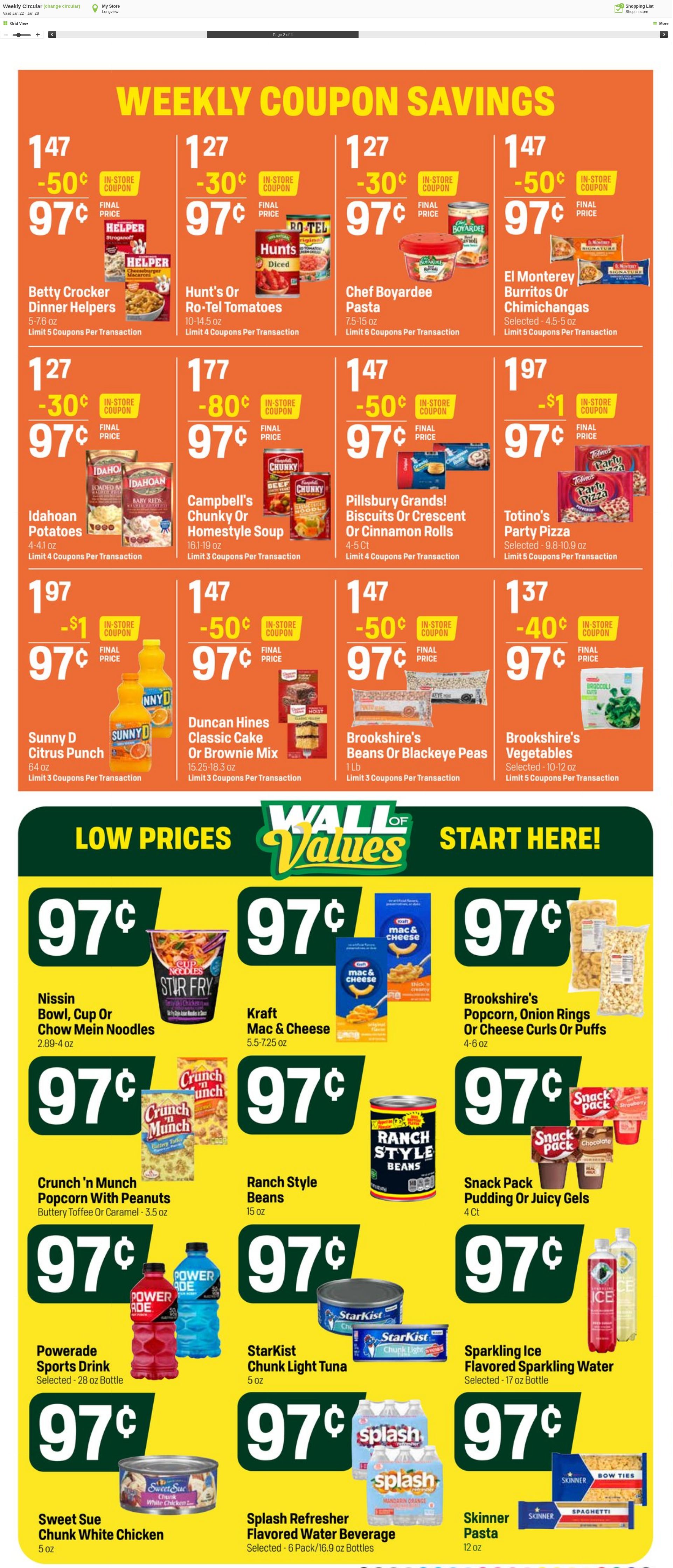 Weekly ad Super1Foods 01/22/2025 - 01/28/2025