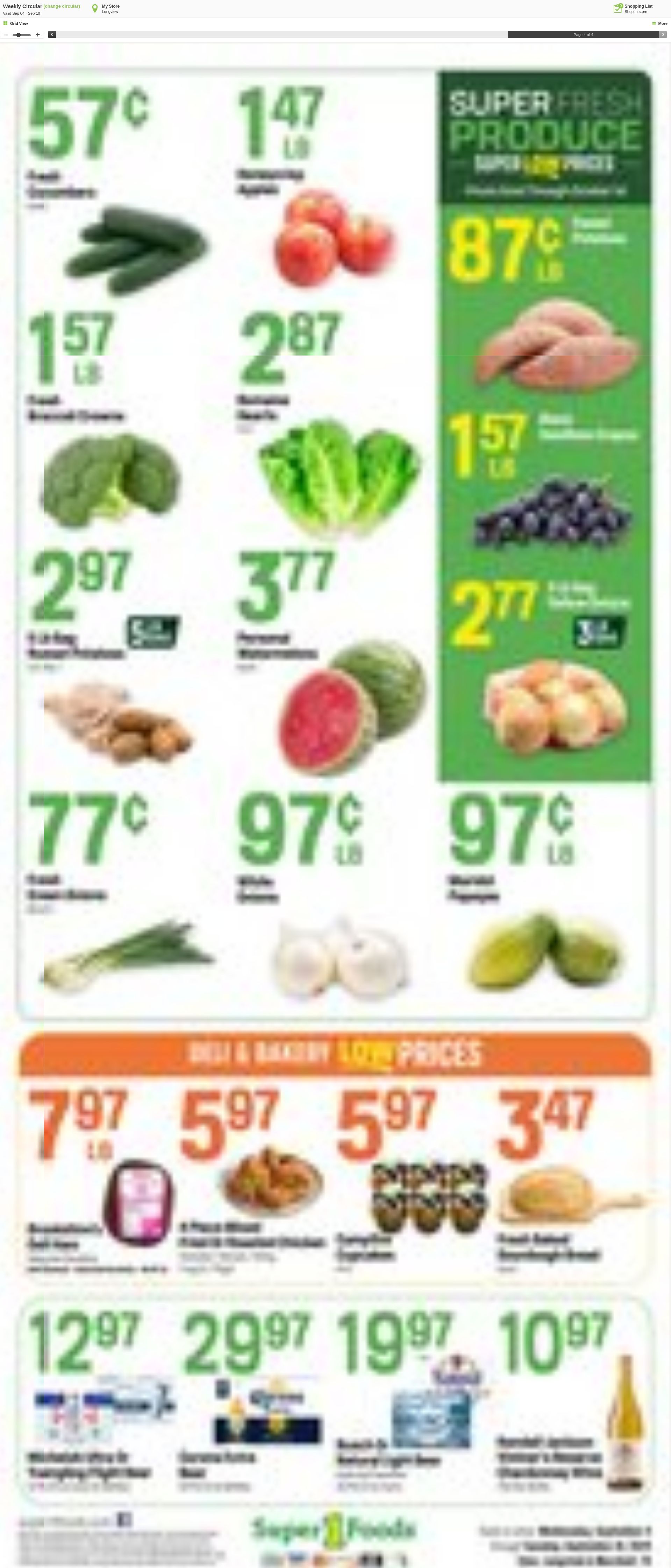 Weekly ad Super1Foods 09/04/2024 - 09/10/2024