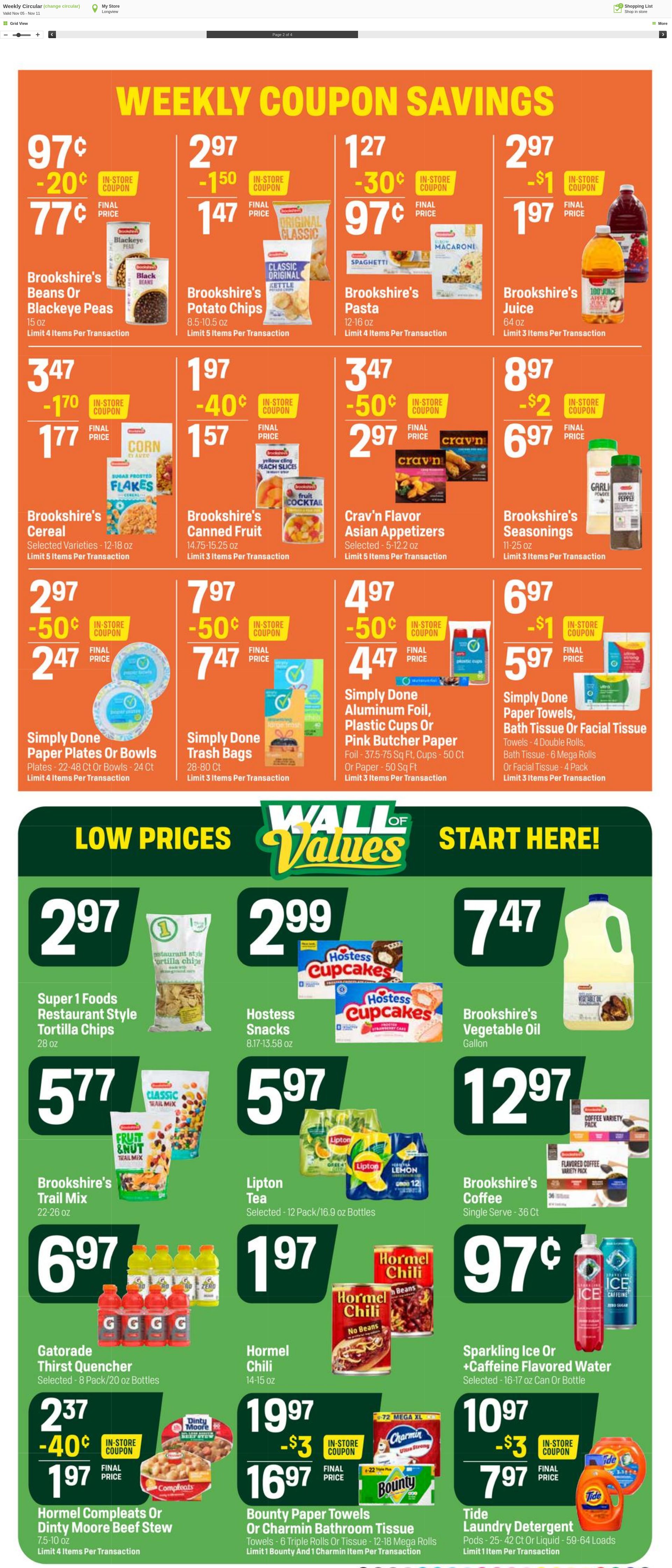 Weekly ad Super1Foods 11/05/2025 - 11/11/2025