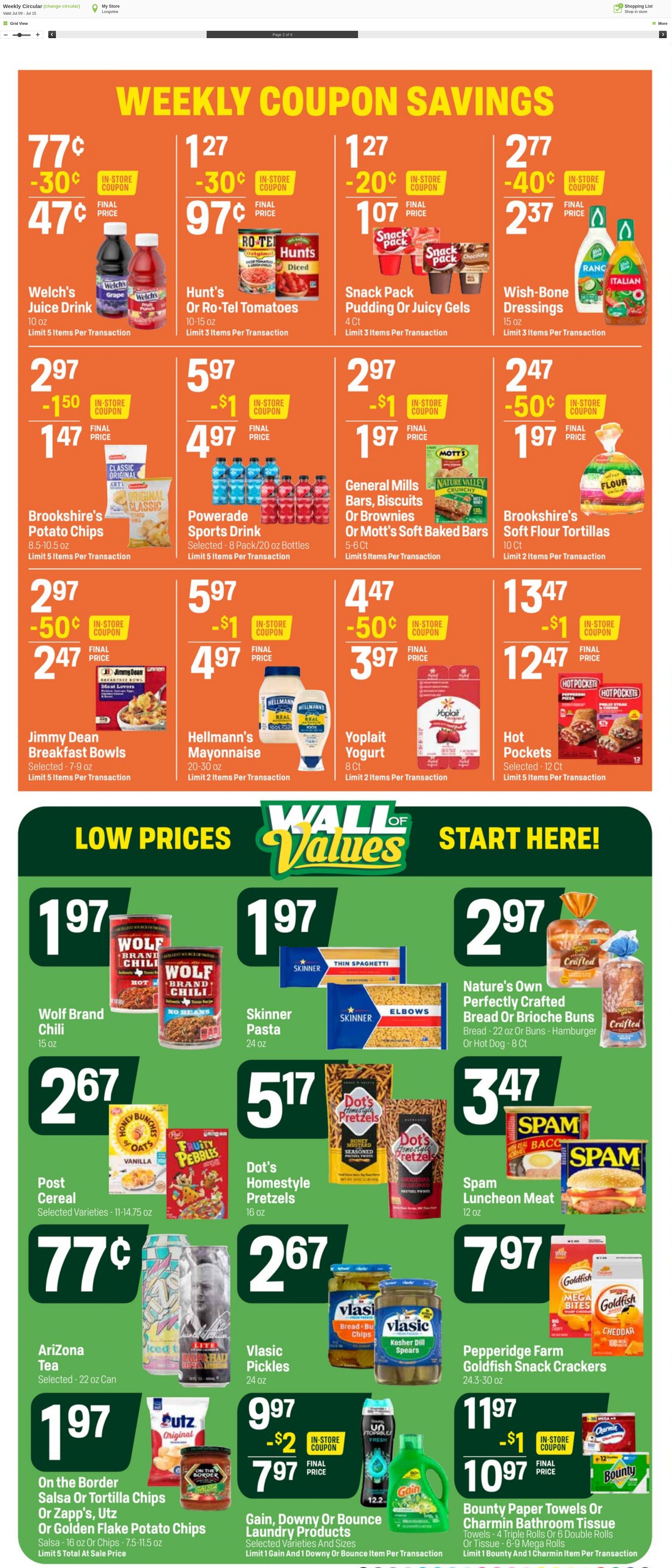 Weekly ad Super1Foods 07/09/2025 - 07/15/2025