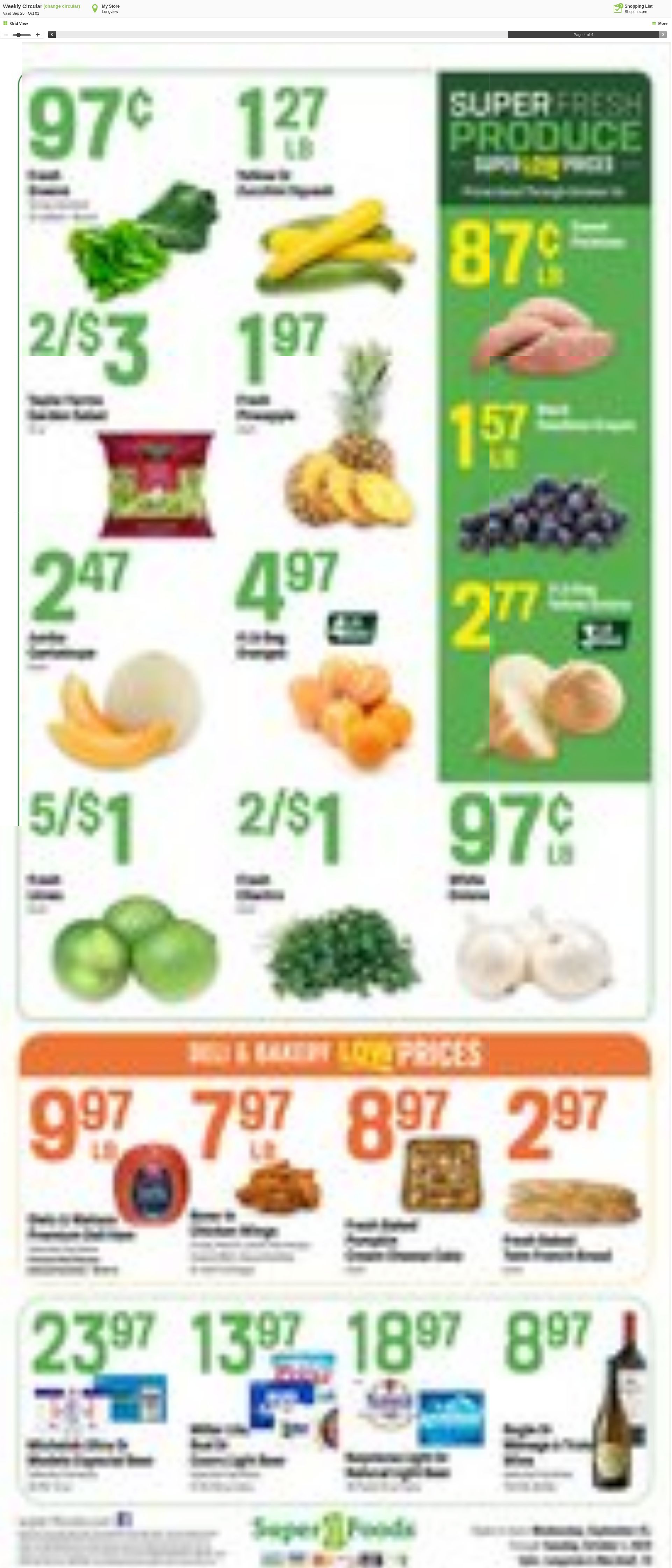 Weekly ad Super1Foods 09/25/2024 - 10/01/2024