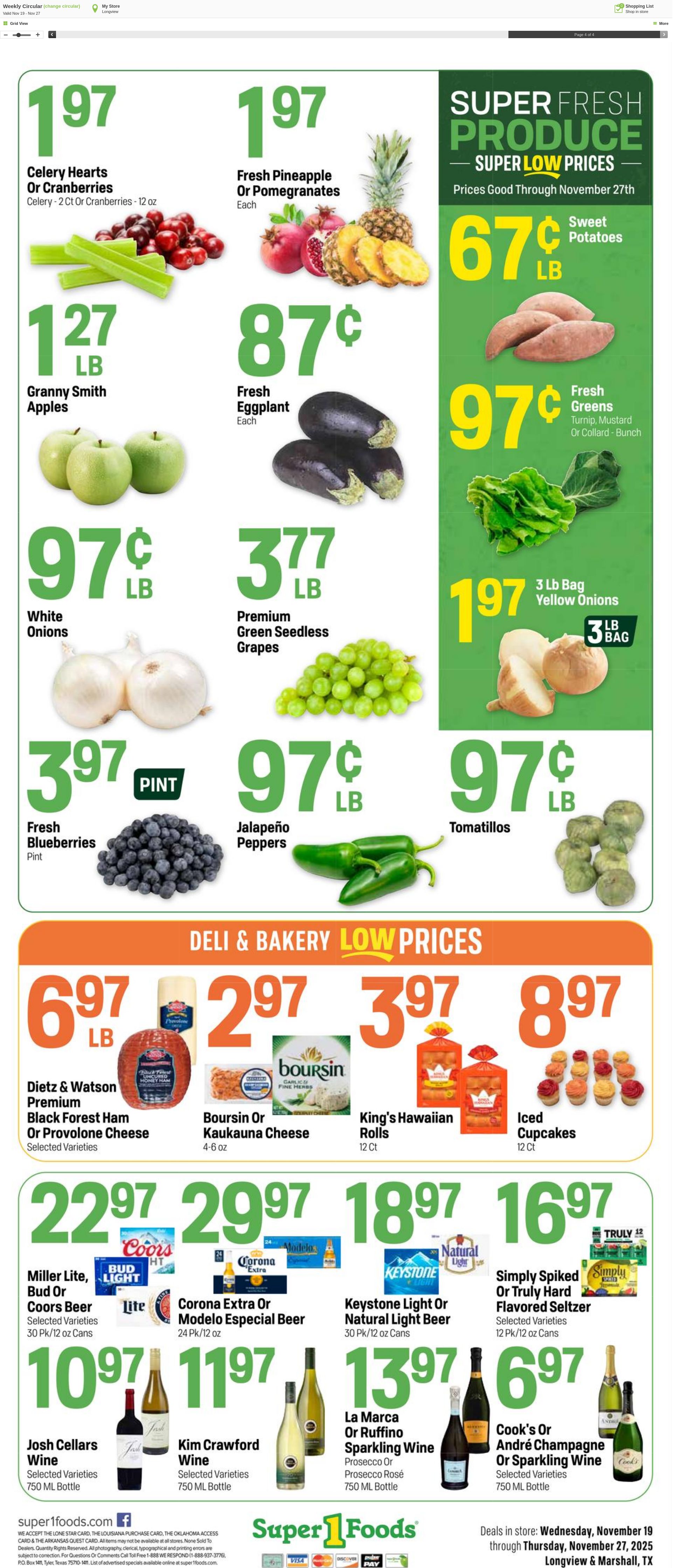 Weekly ad Super1Foods 11/19/2025 - 11/27/2025