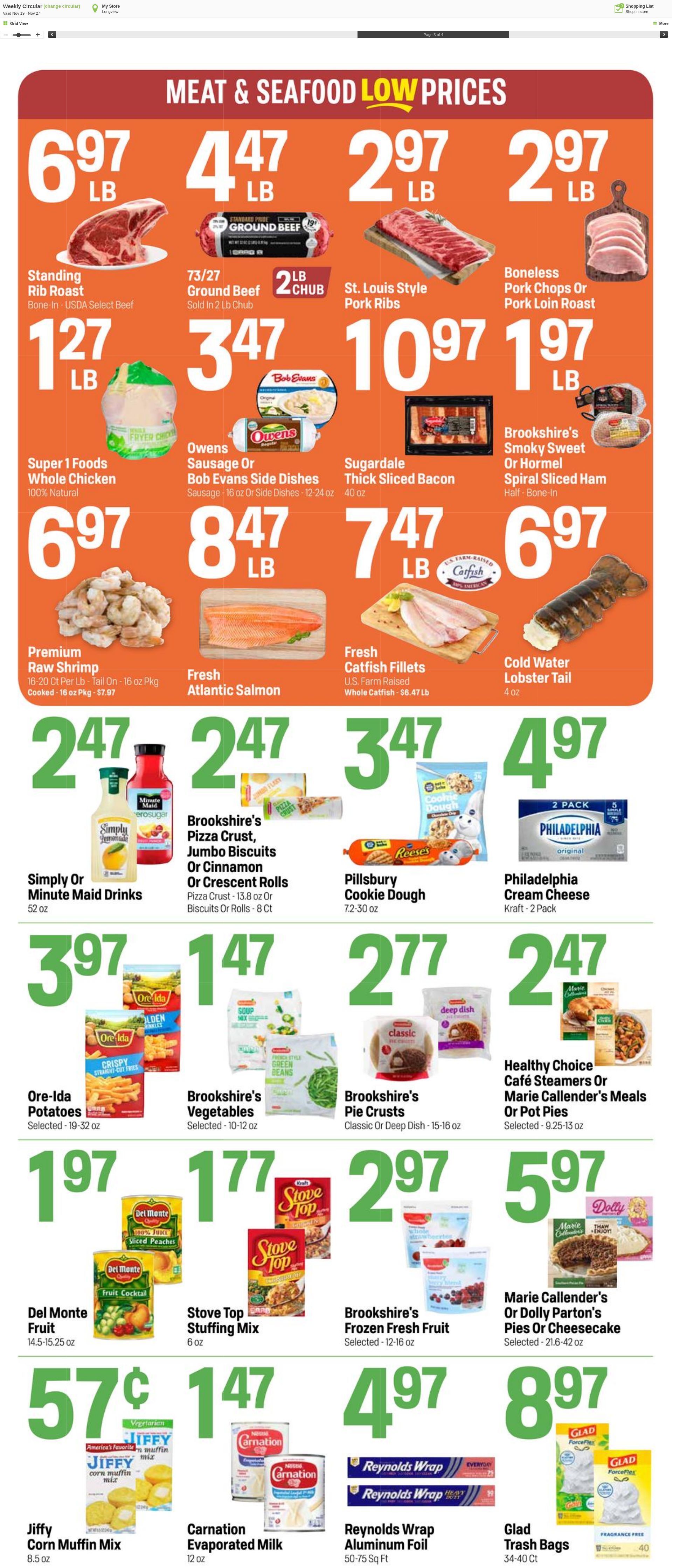 Weekly ad Super1Foods 11/19/2025 - 11/27/2025