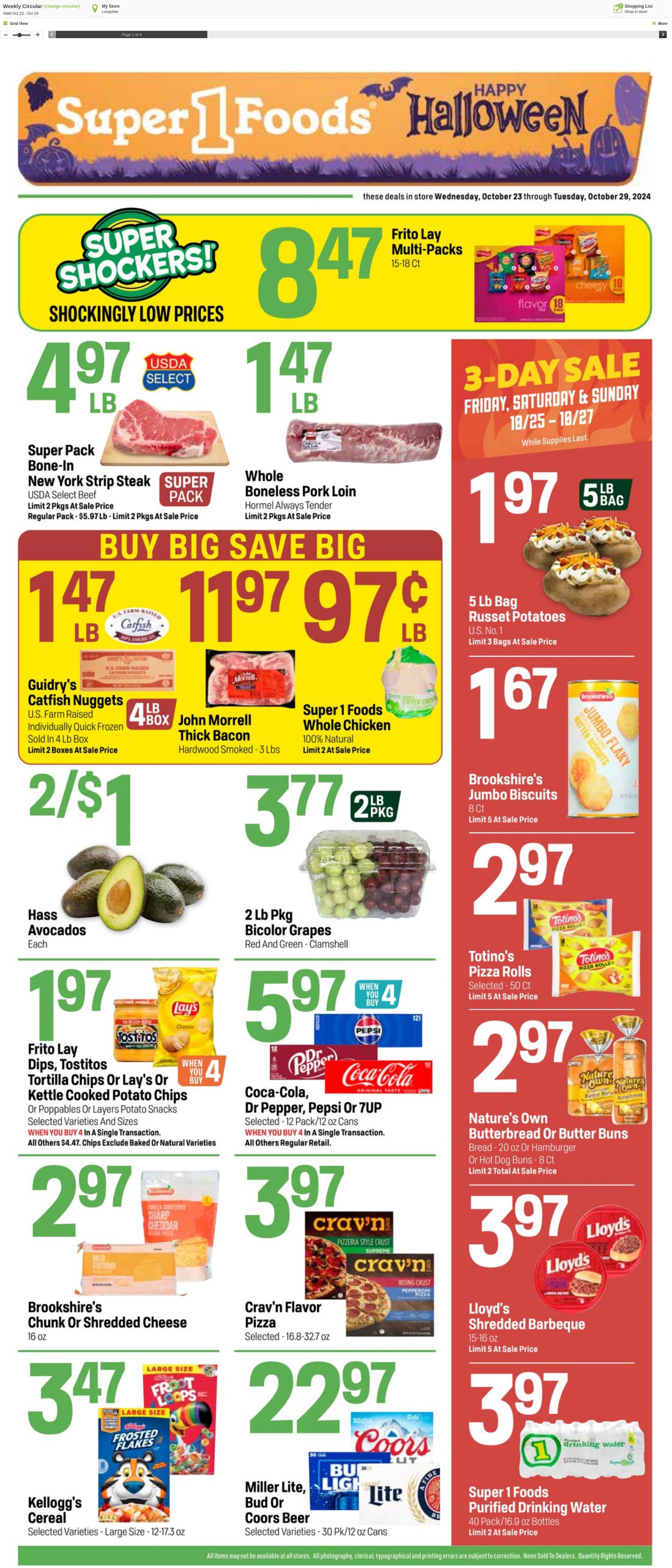 Weekly ad Super1Foods 10/23/2024 - 10/29/2024