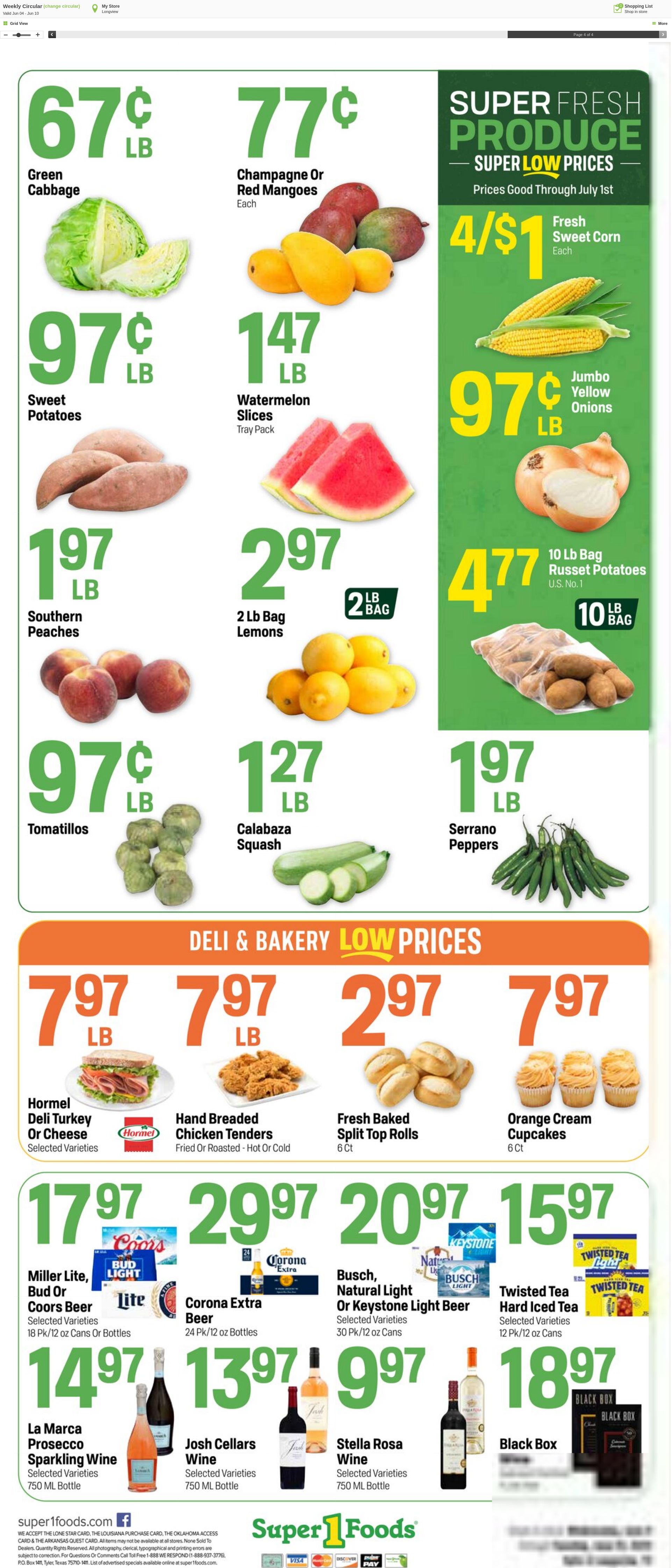 Weekly ad Super1Foods 06/04/2025 - 06/10/2025