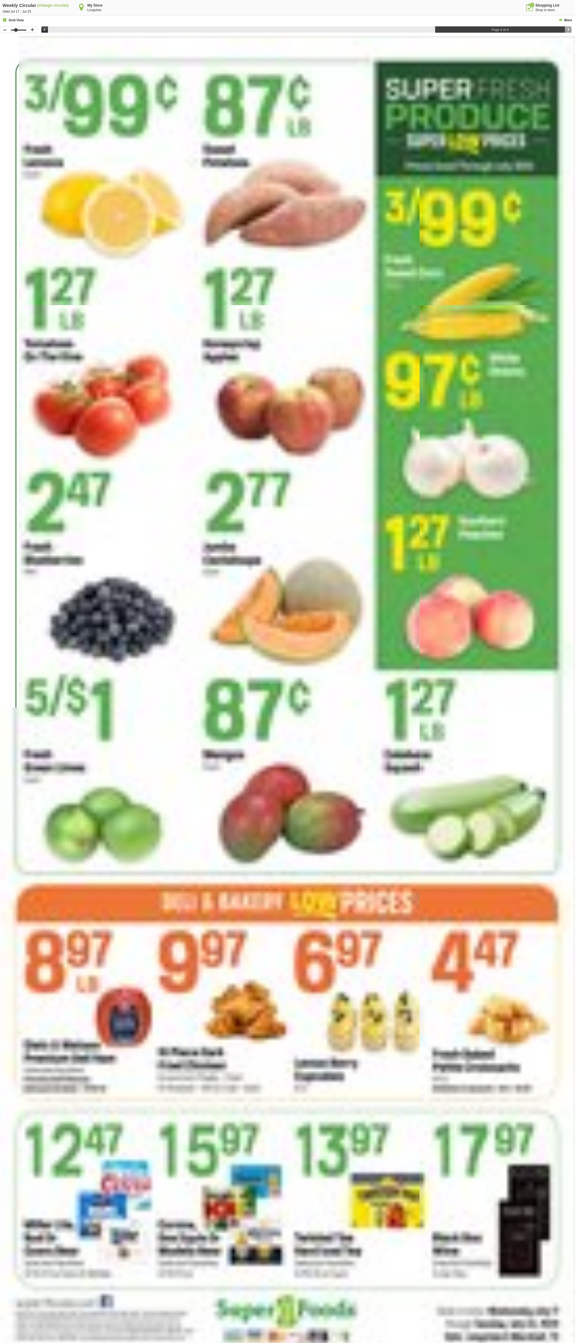 Weekly ad Super1Foods 07/17/2024 - 07/23/2024