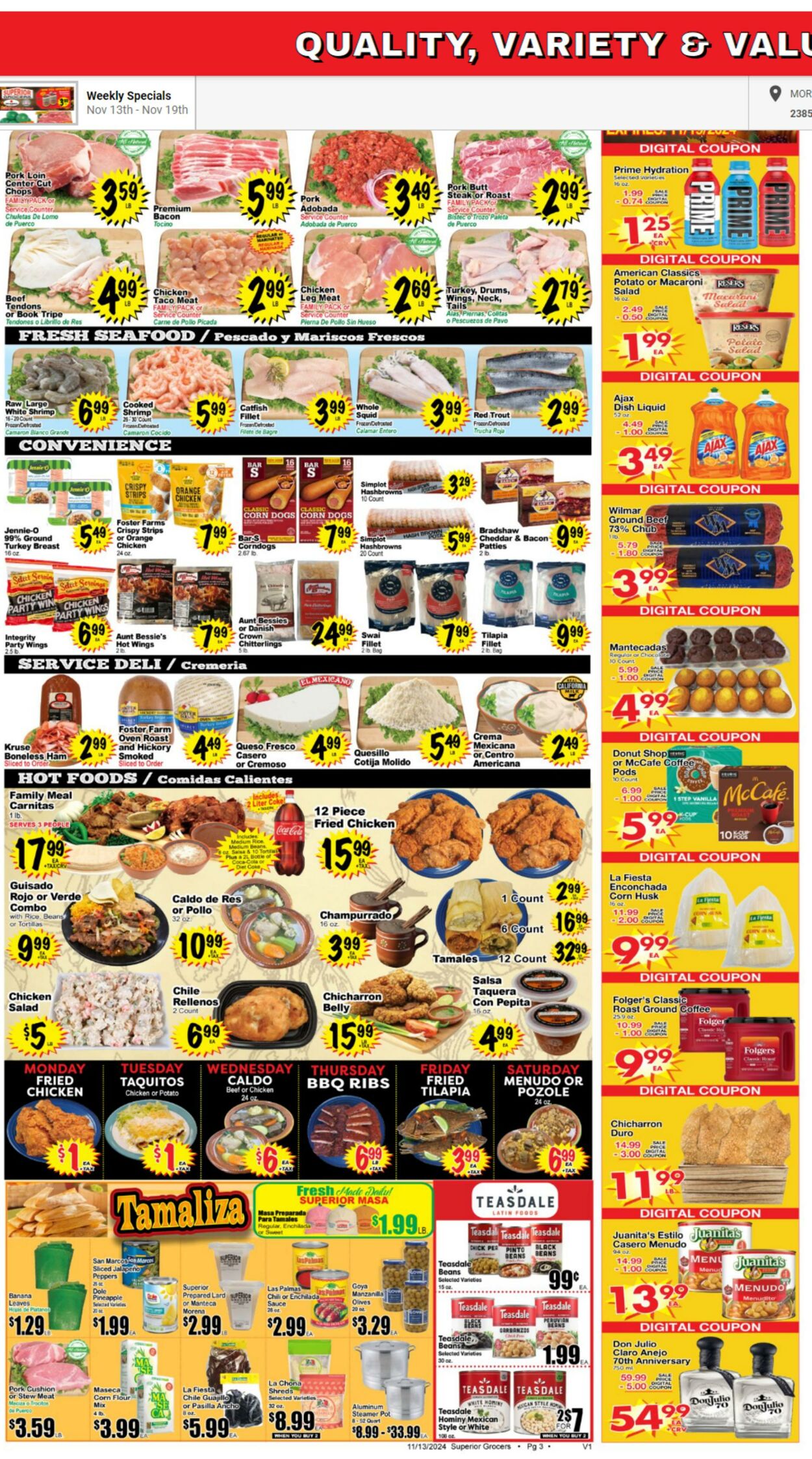 Weekly ad Superior Grocers 11/13/2024 - 11/19/2024