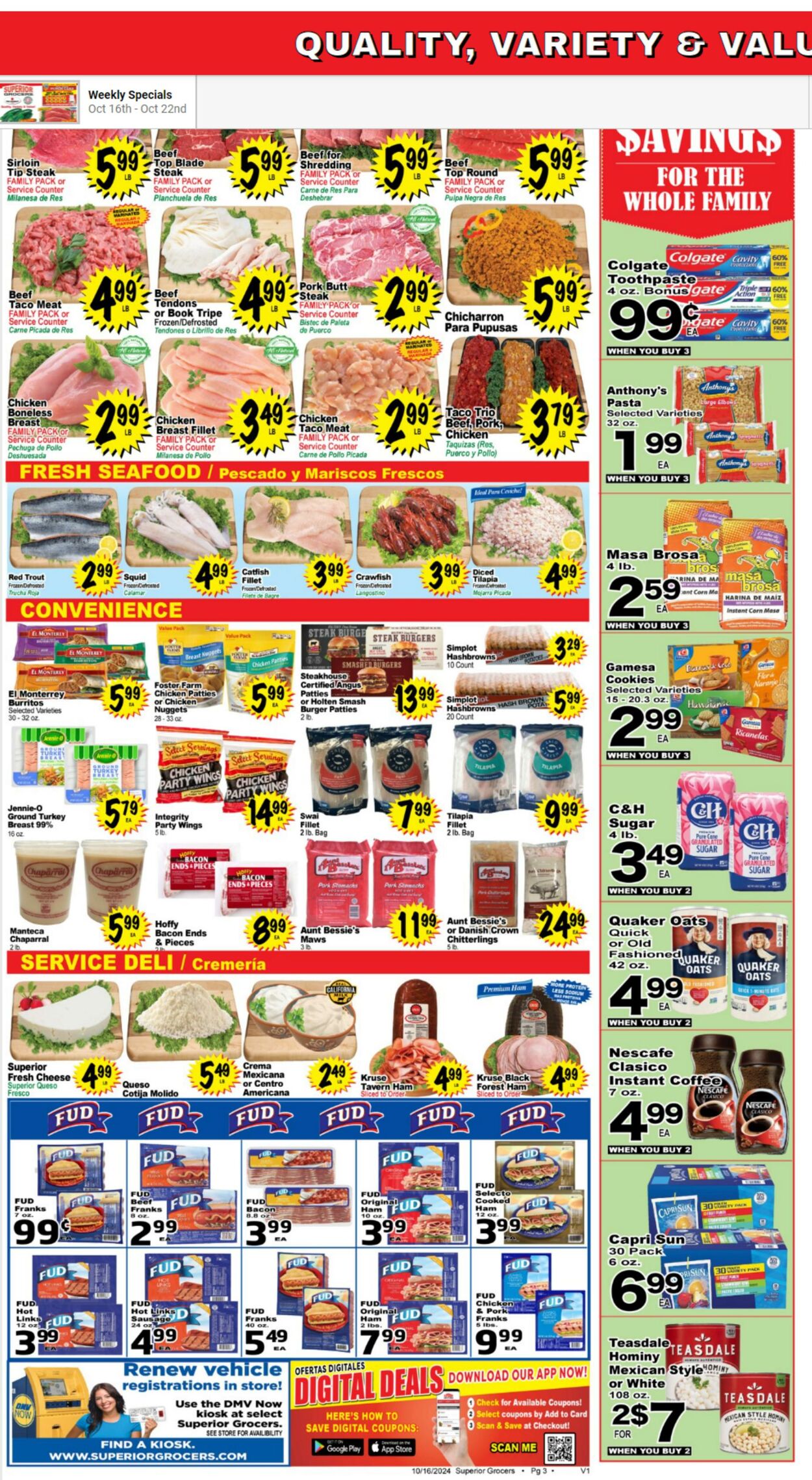 Weekly ad Superior Grocers 10/16/2024 - 10/22/2024