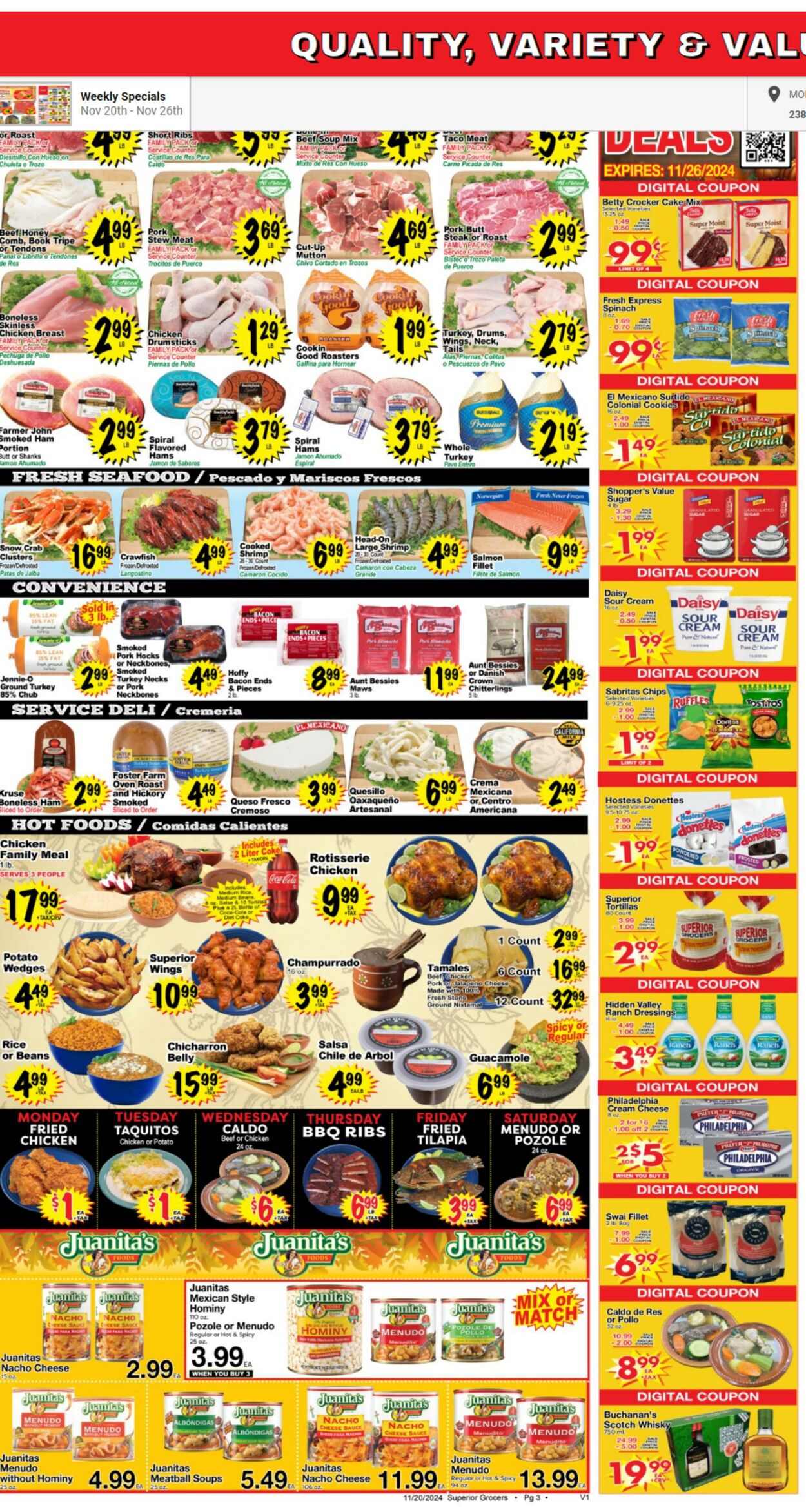 Weekly ad Superior Grocers 11/20/2024 - 11/26/2024