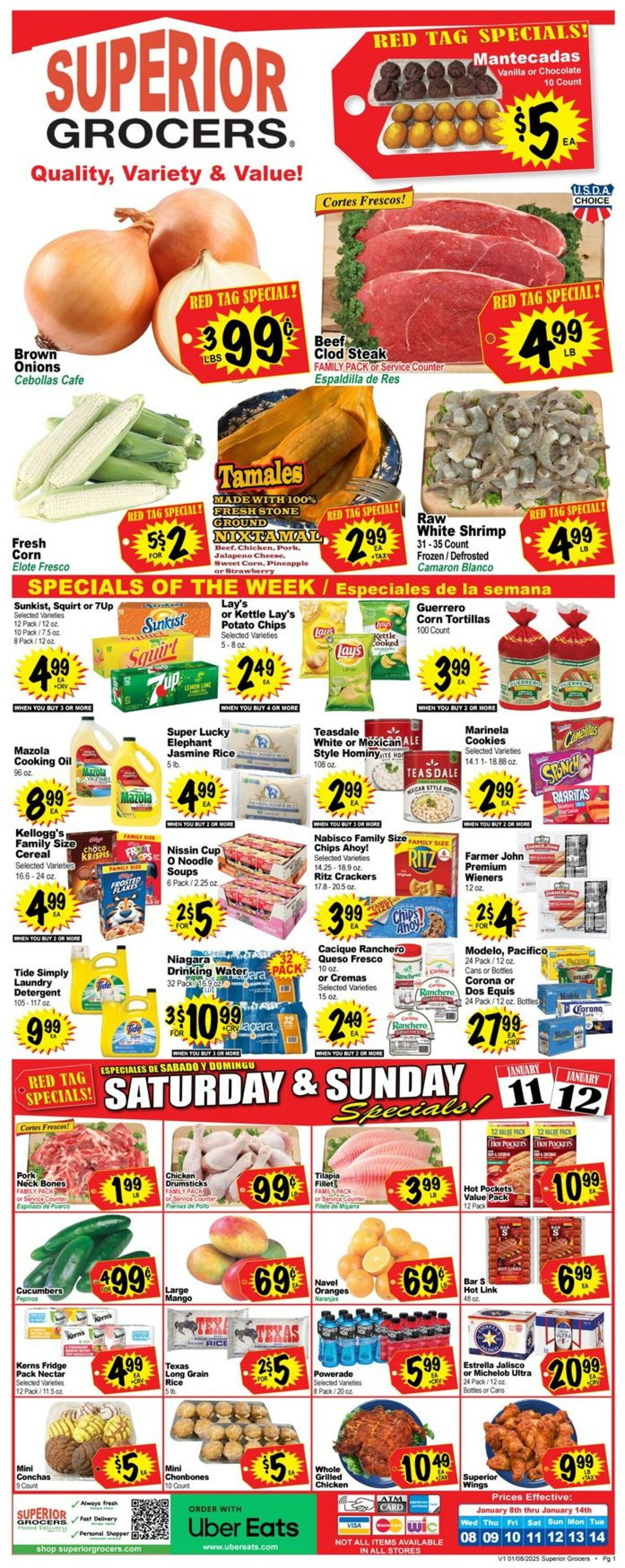 Weekly ad Superior Grocers 01/08/2025 - 01/14/2025