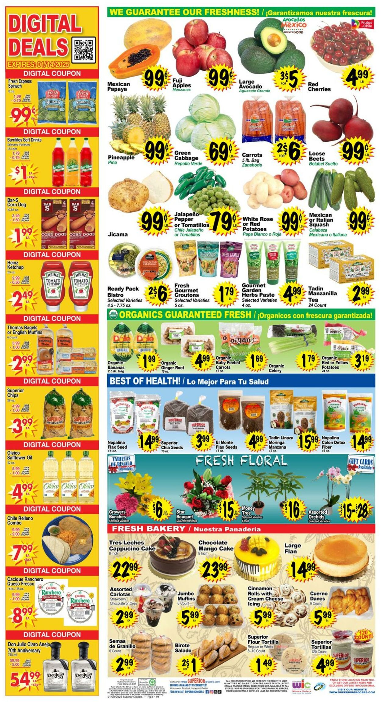 Weekly ad Superior Grocers 01/08/2025 - 01/14/2025