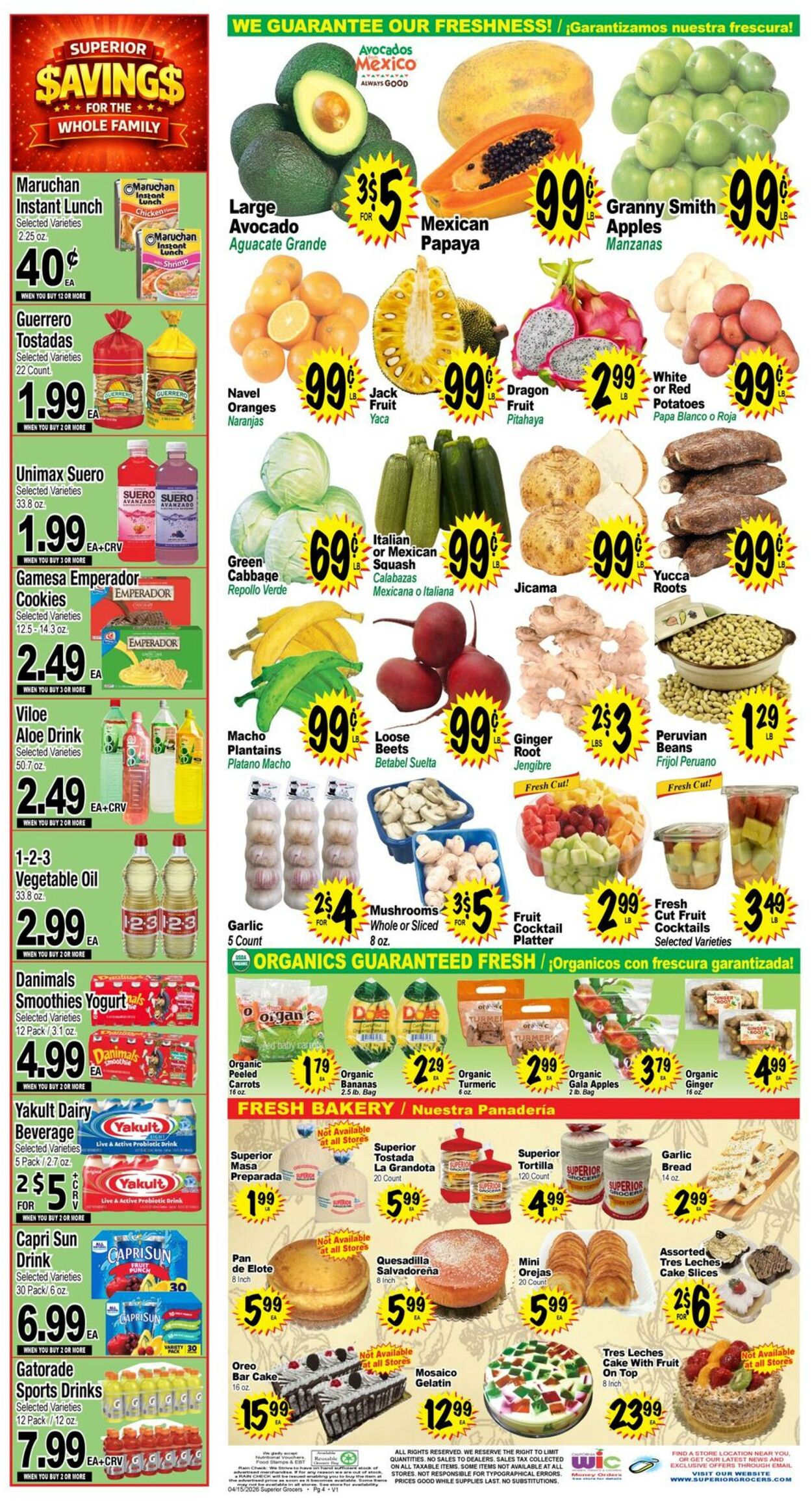 Weekly ad Superior Grocers 04/15/2026 - 04/21/2026