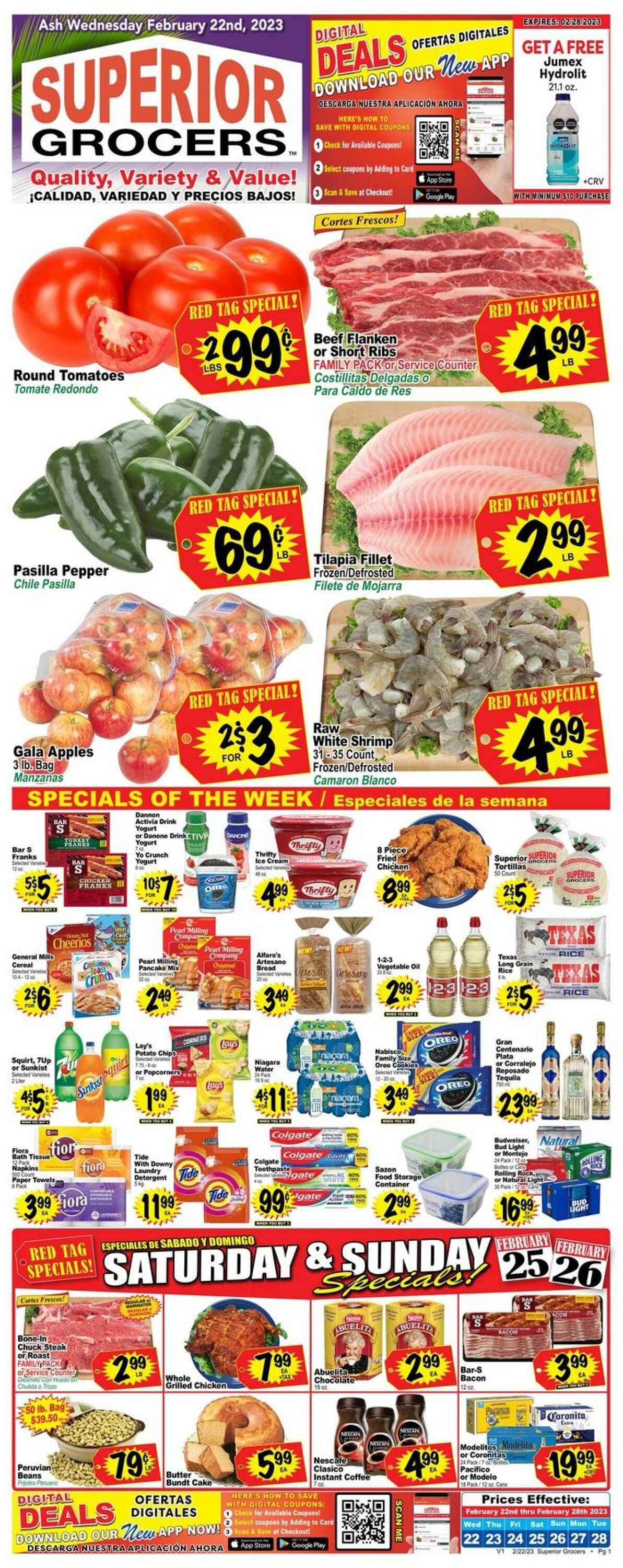 Weekly ad Superior Grocers 02/22/2023 - 02/28/2023