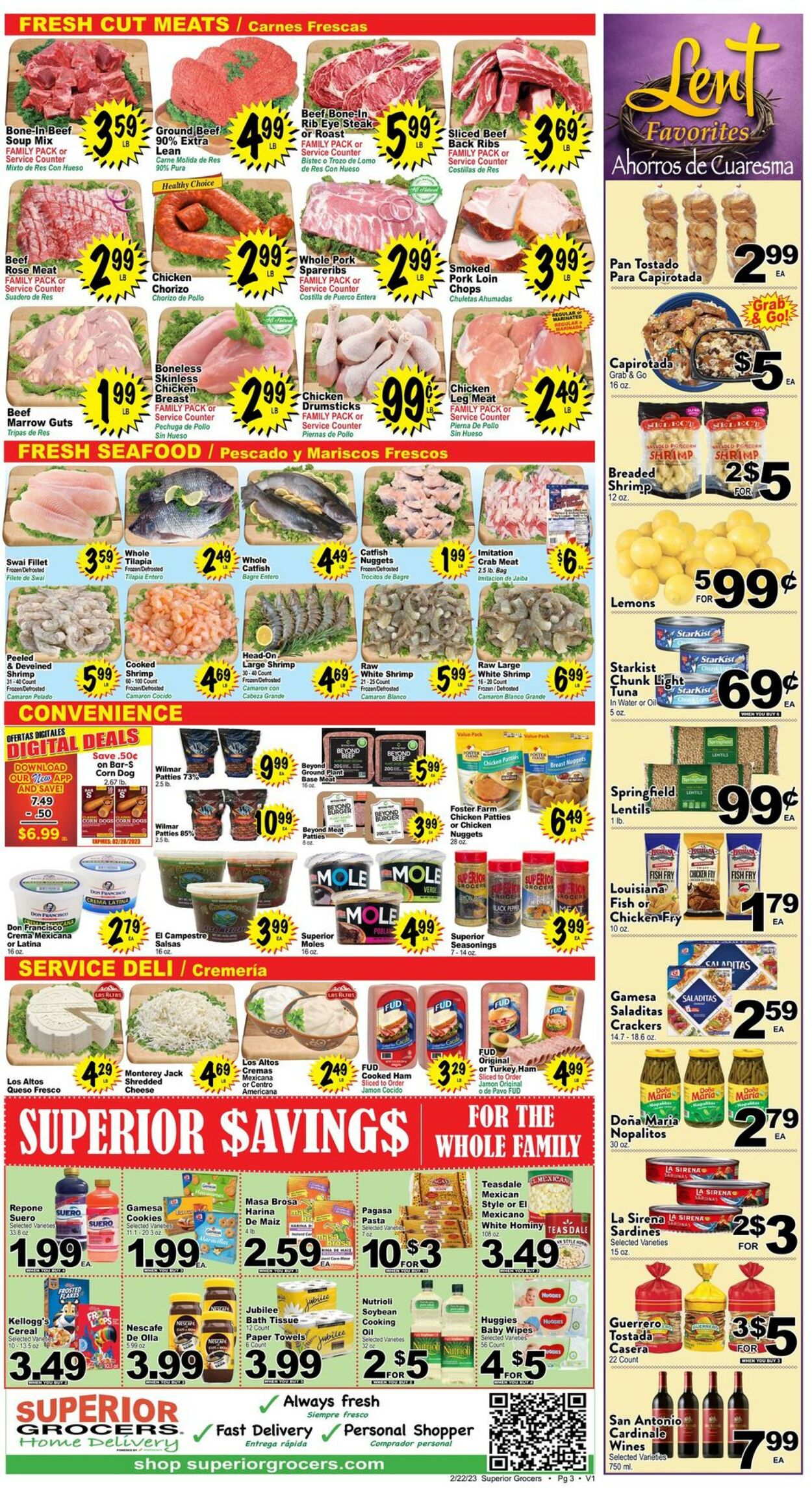 Weekly ad Superior Grocers 02/22/2023 - 02/28/2023