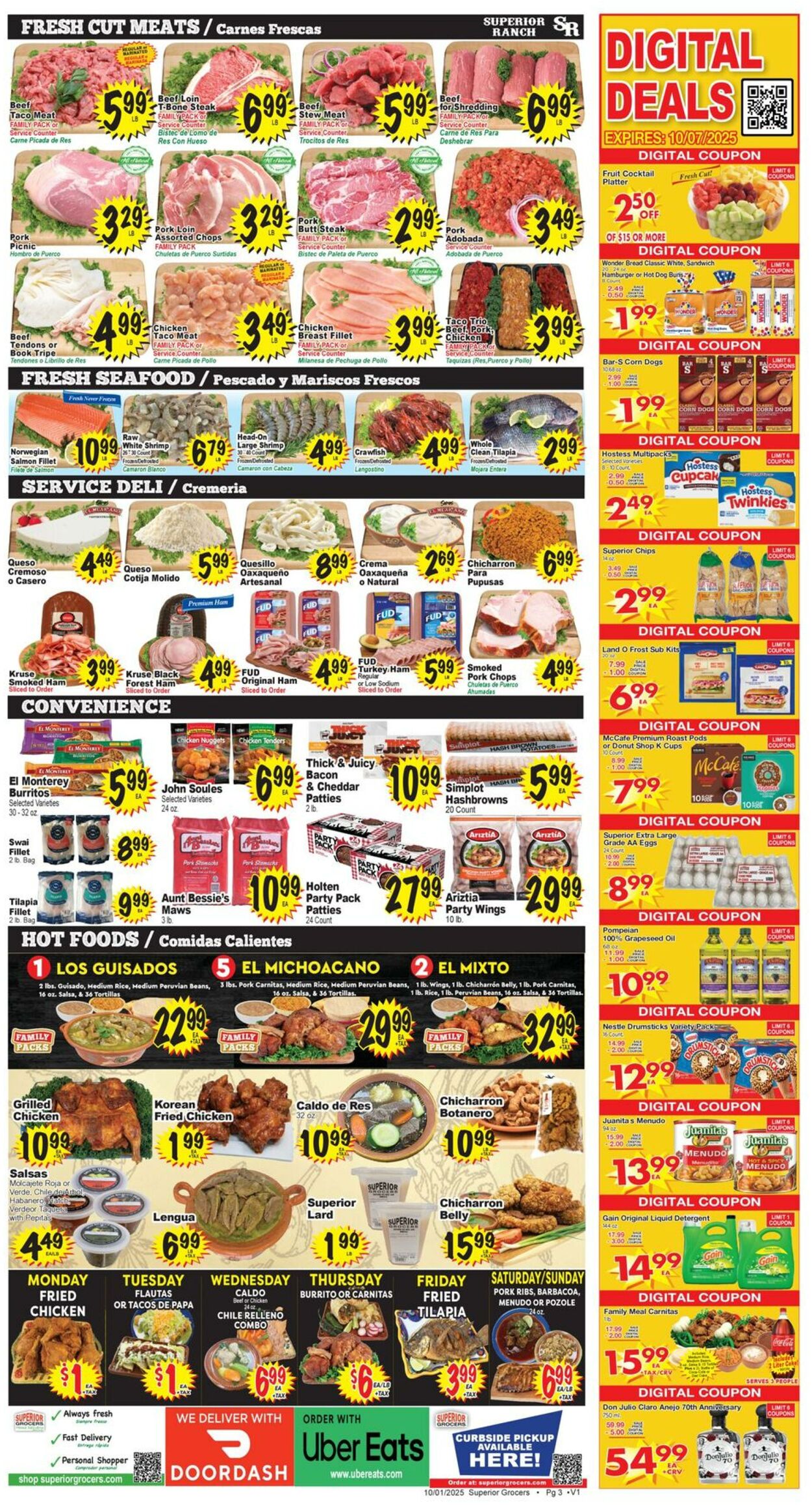 Weekly ad Superior Grocers 10/01/2025 - 10/07/2025
