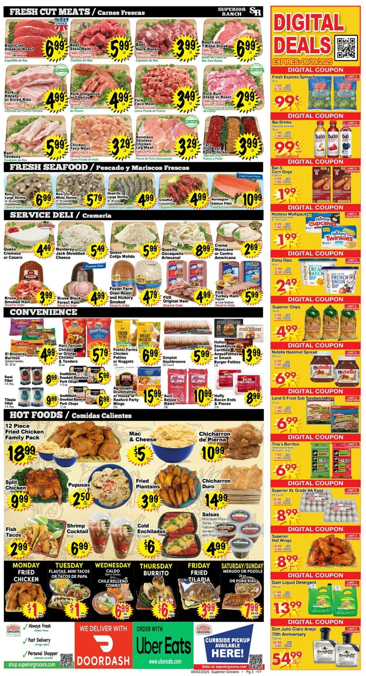 Weekly ad Superior Grocers 09/03/2025 - 09/09/2025