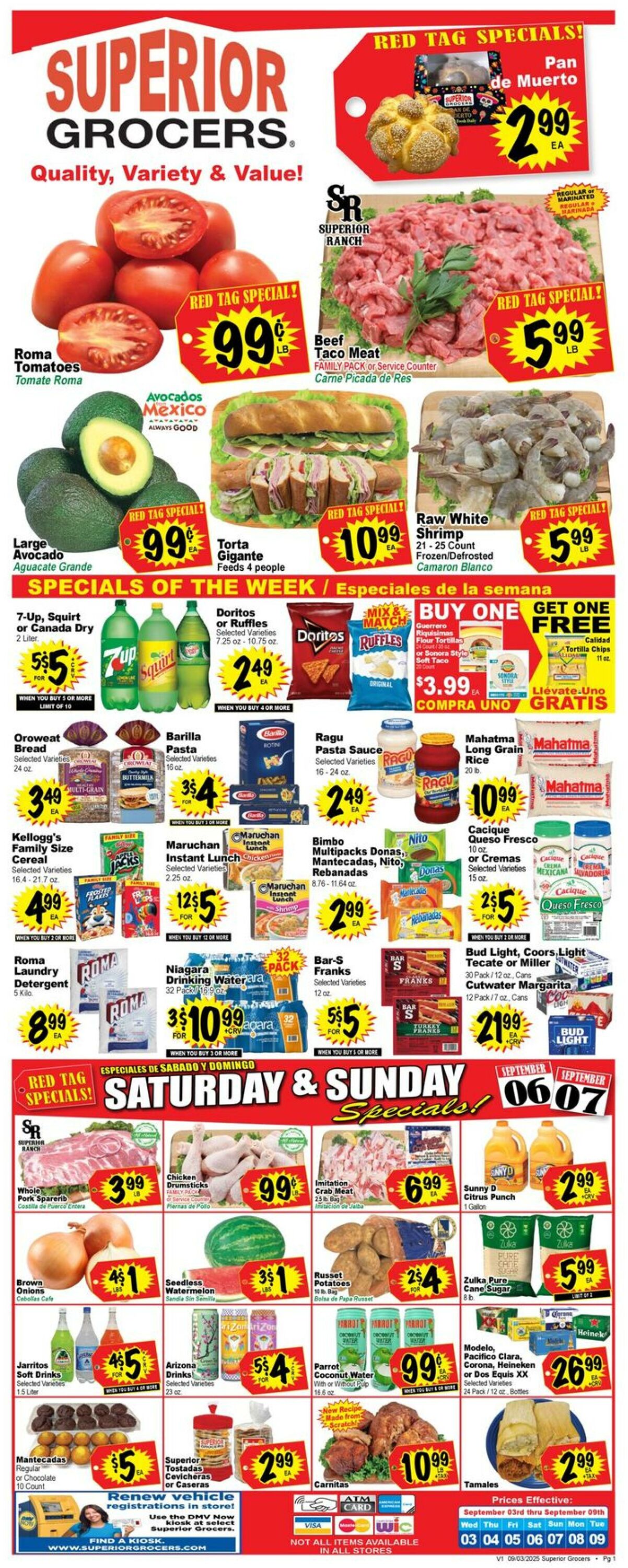 Weekly ad Superior Grocers 09/03/2025 - 09/09/2025
