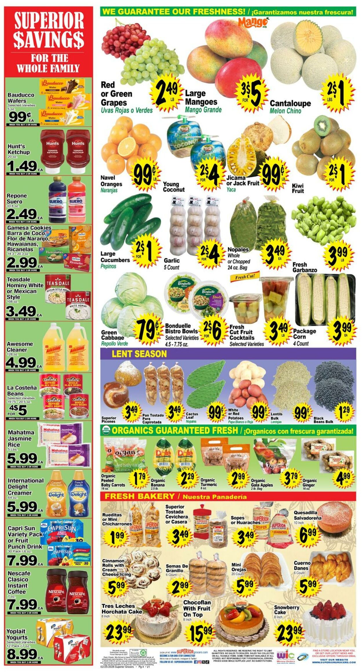 Weekly ad Superior Grocers 02/25/2026 - 03/03/2026