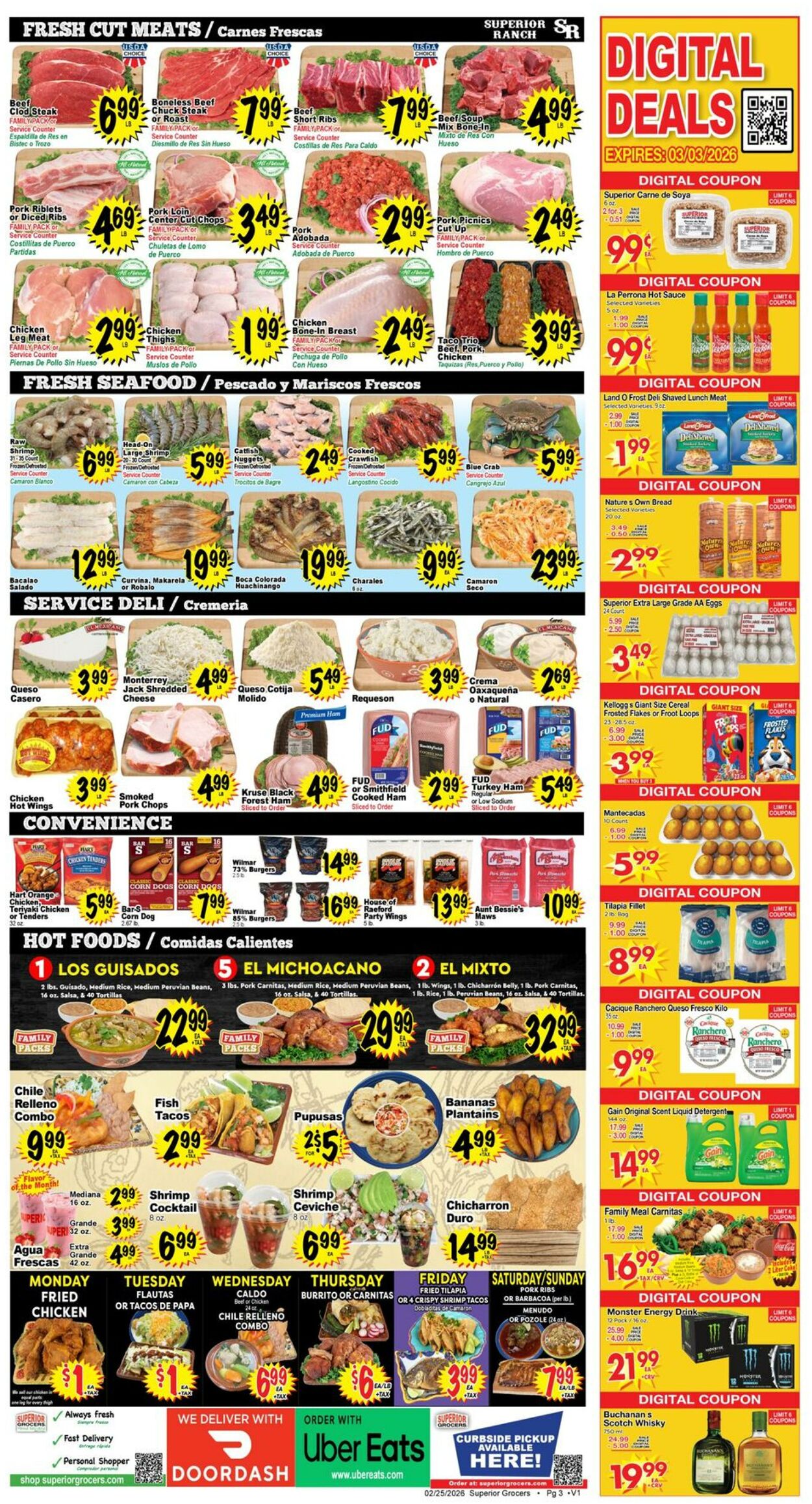 Weekly ad Superior Grocers 02/25/2026 - 03/03/2026