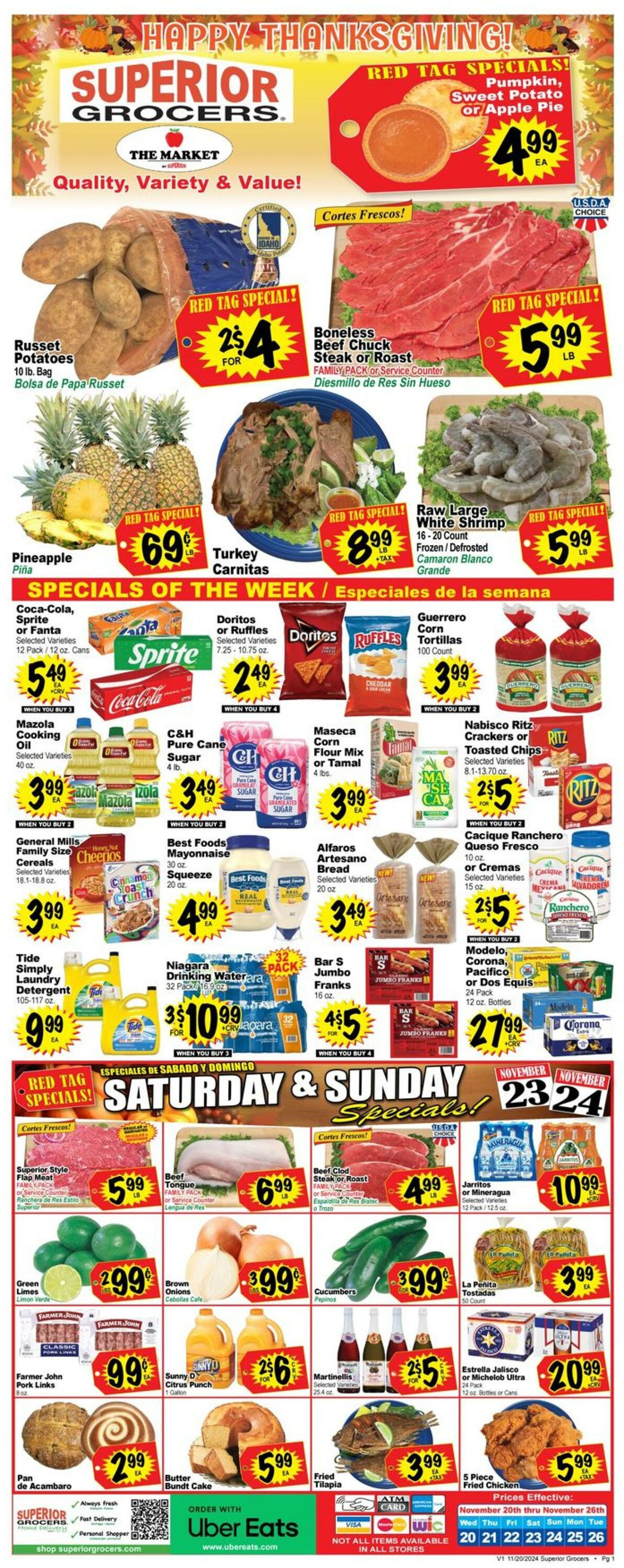 Weekly ad Superior Grocers 11/20/2024 - 11/26/2024