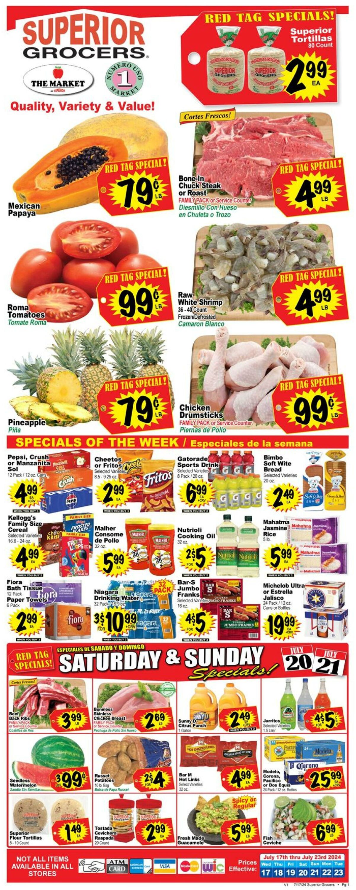 Weekly ad Superior Grocers 07/17/2024 - 07/23/2024