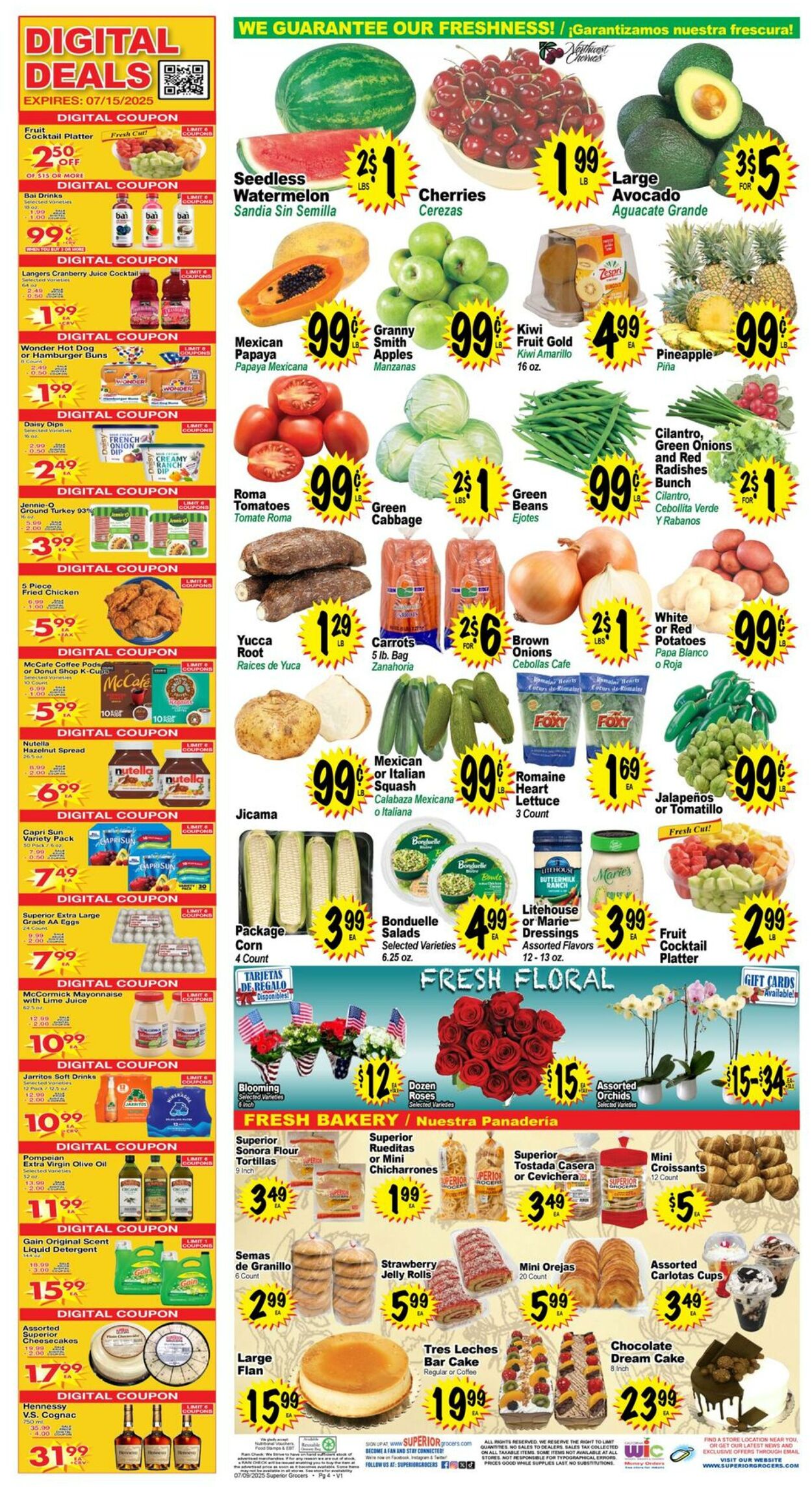 Weekly ad Superior Grocers 07/09/2025 - 07/15/2025