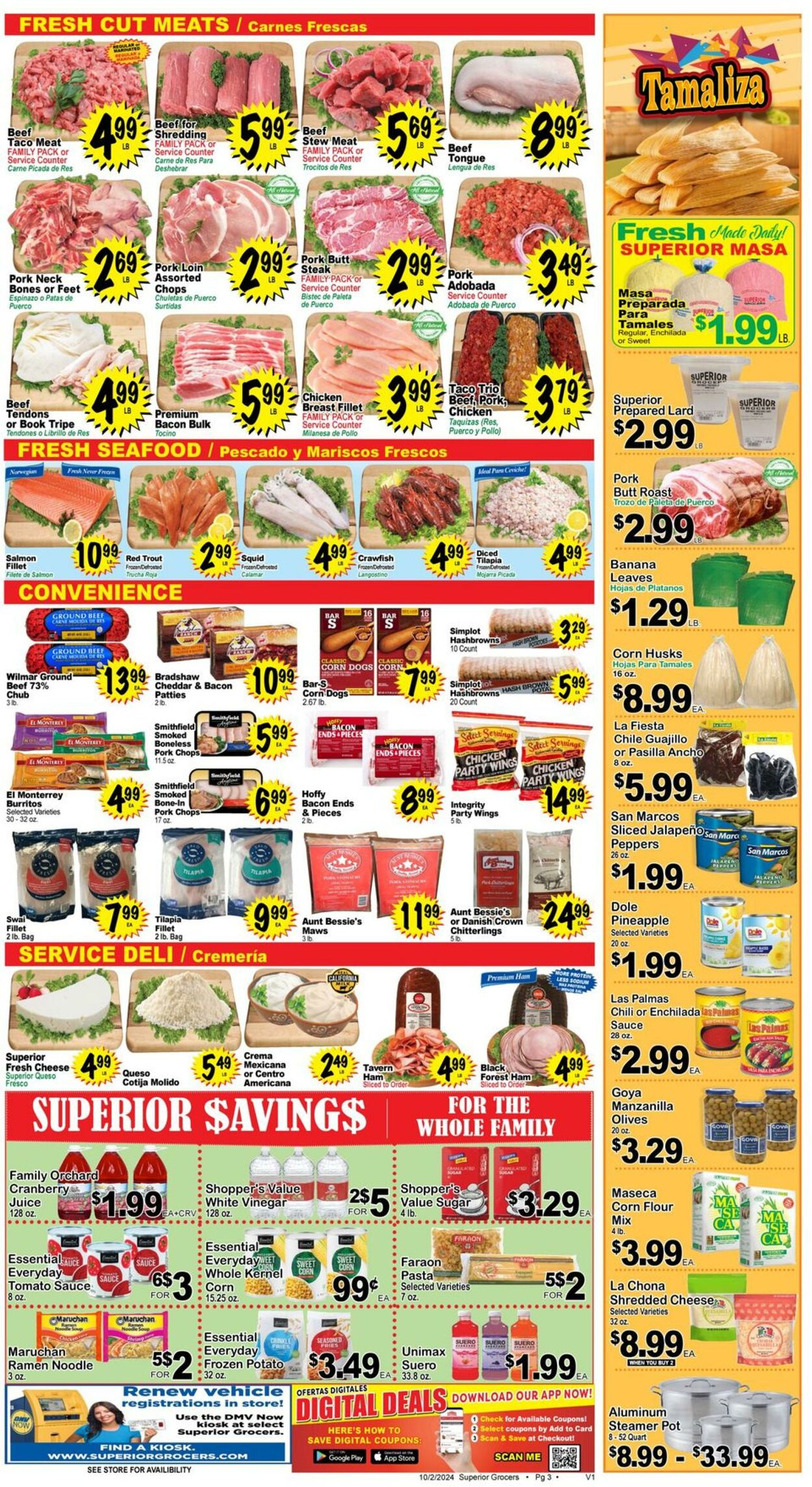 Weekly ad Superior Grocers 10/02/2024 - 10/08/2024