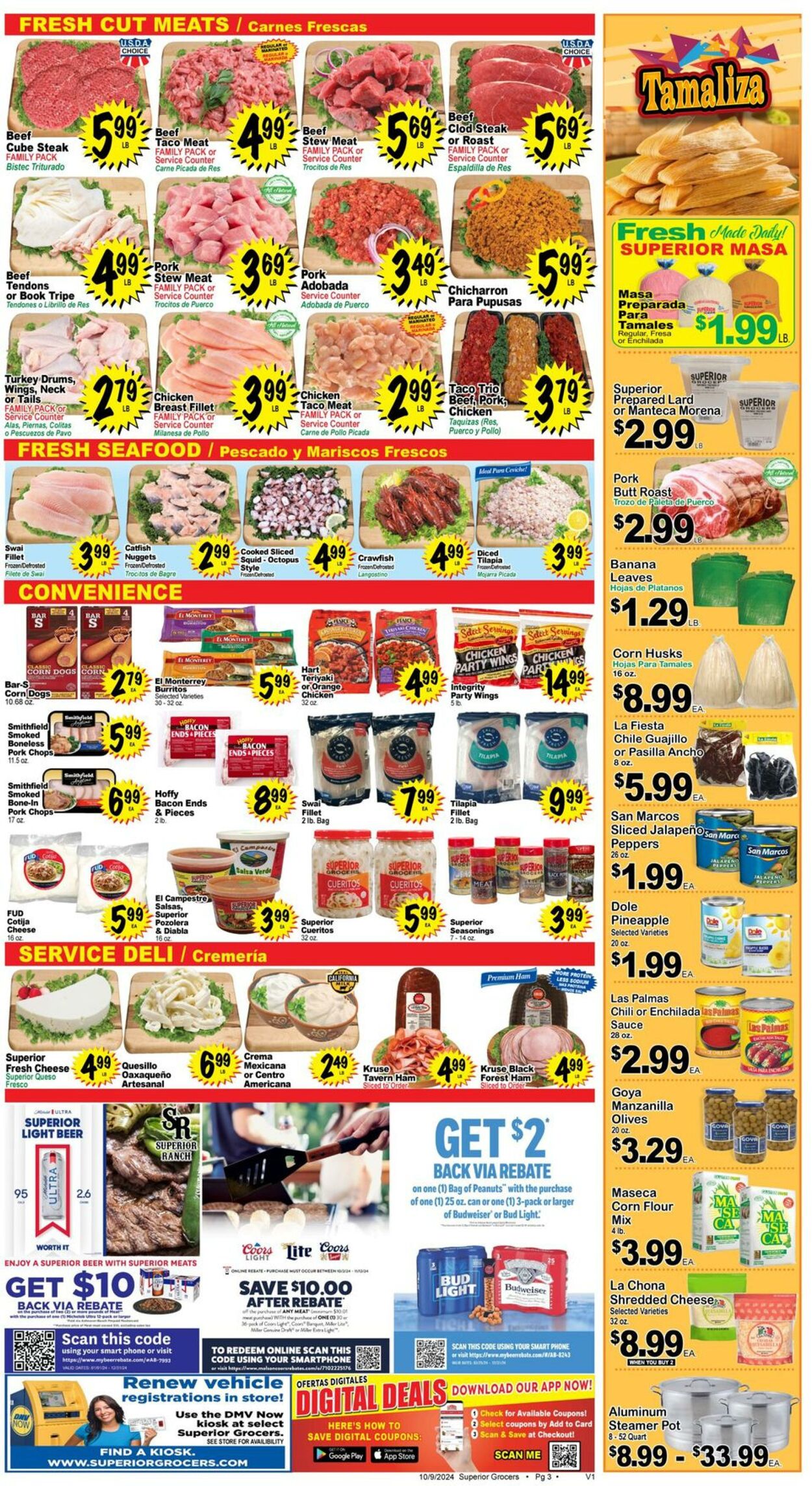 Weekly ad Superior Grocers 10/09/2024 - 10/15/2024