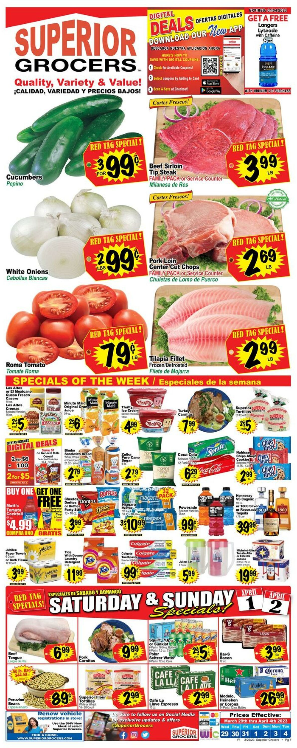Weekly ad Superior Grocers 03/29/2023 - 04/04/2023