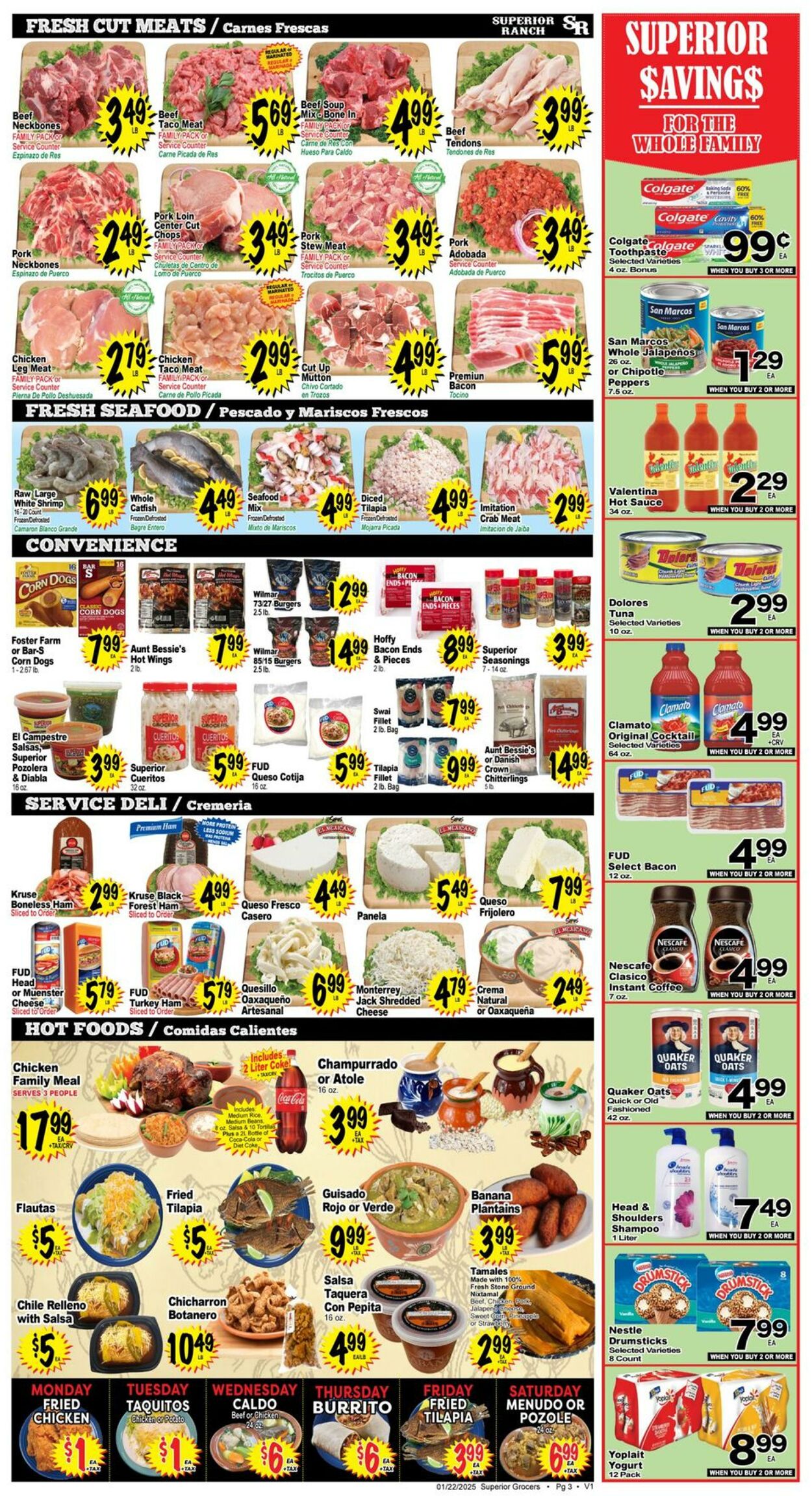 Weekly ad Superior Grocers 01/22/2025 - 01/28/2025