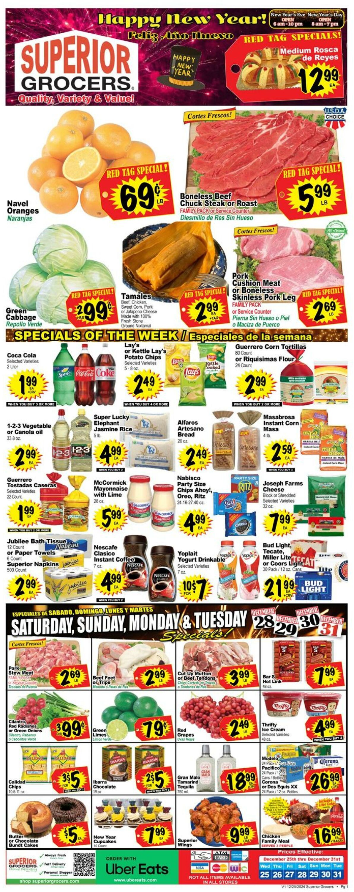 Weekly ad Superior Grocers 12/25/2024 - 12/31/2024