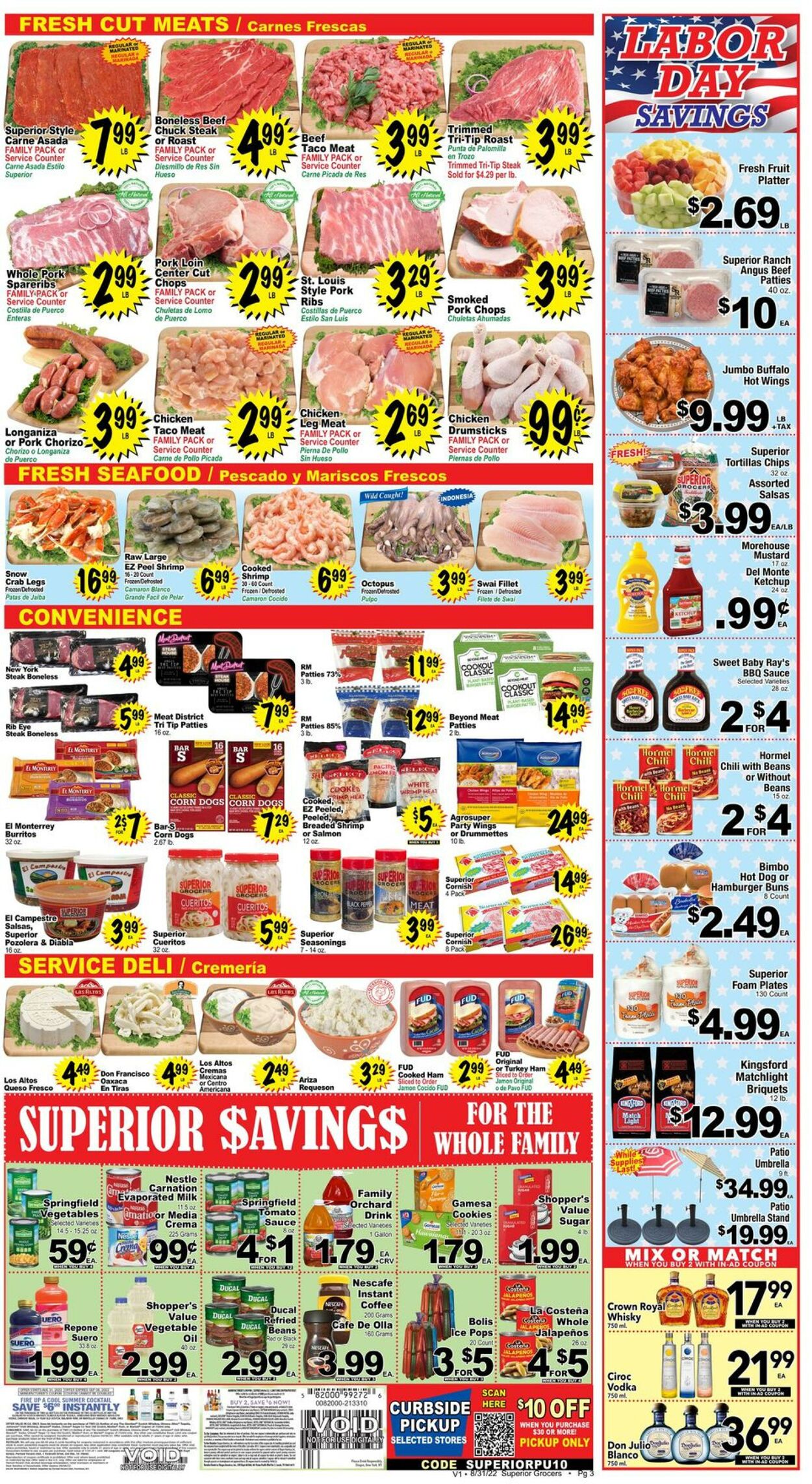 Weekly ad Superior Grocers 08/31/2022 - 09/06/2022