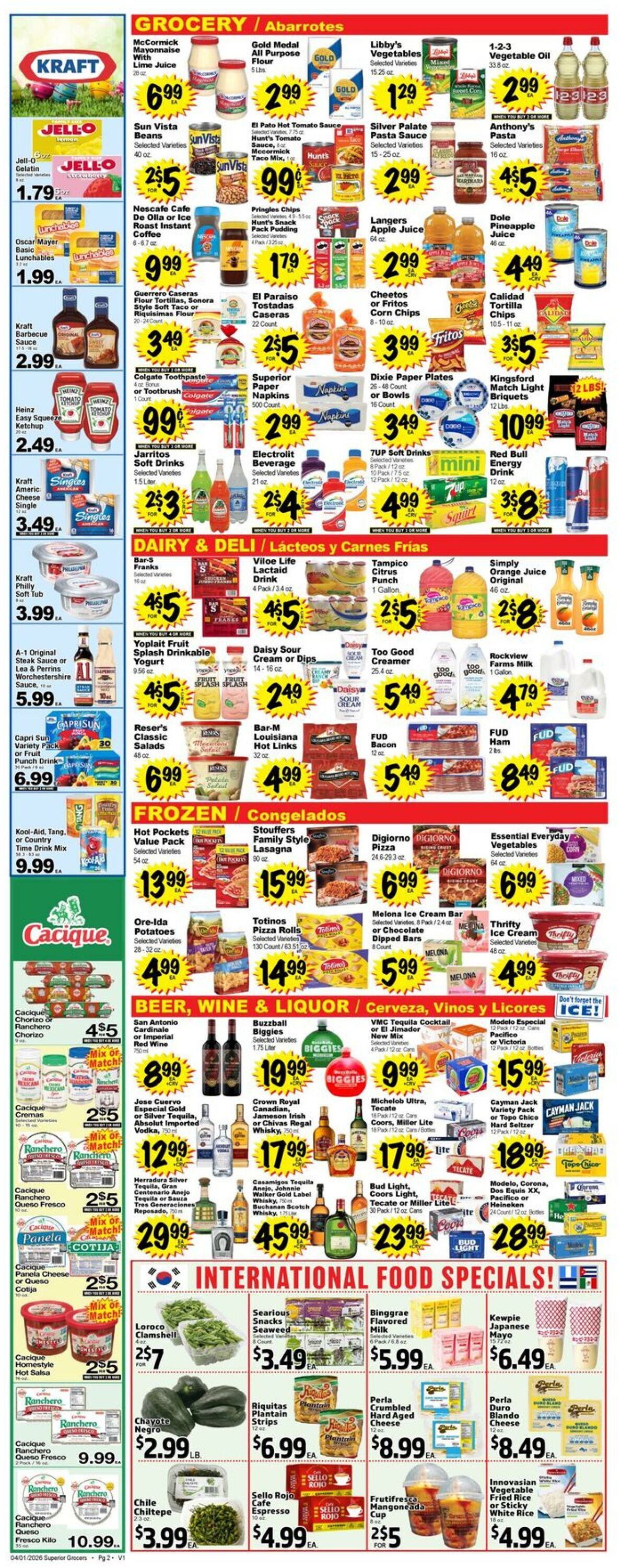 Weekly ad Superior Grocers 04/01/2026 - 04/07/2026