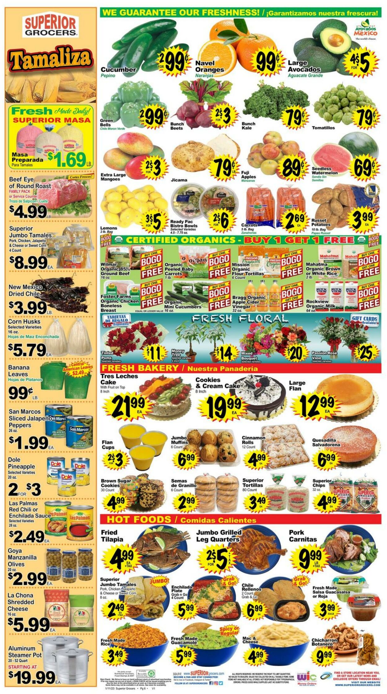 Weekly ad Superior Grocers 01/11/2023 - 01/17/2023