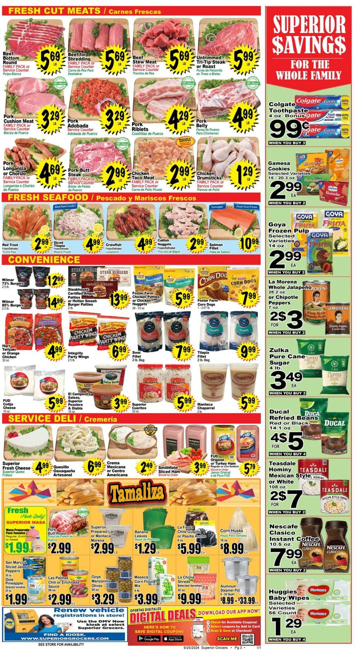 Weekly ad Superior Grocers 09/25/2024 - 10/01/2024