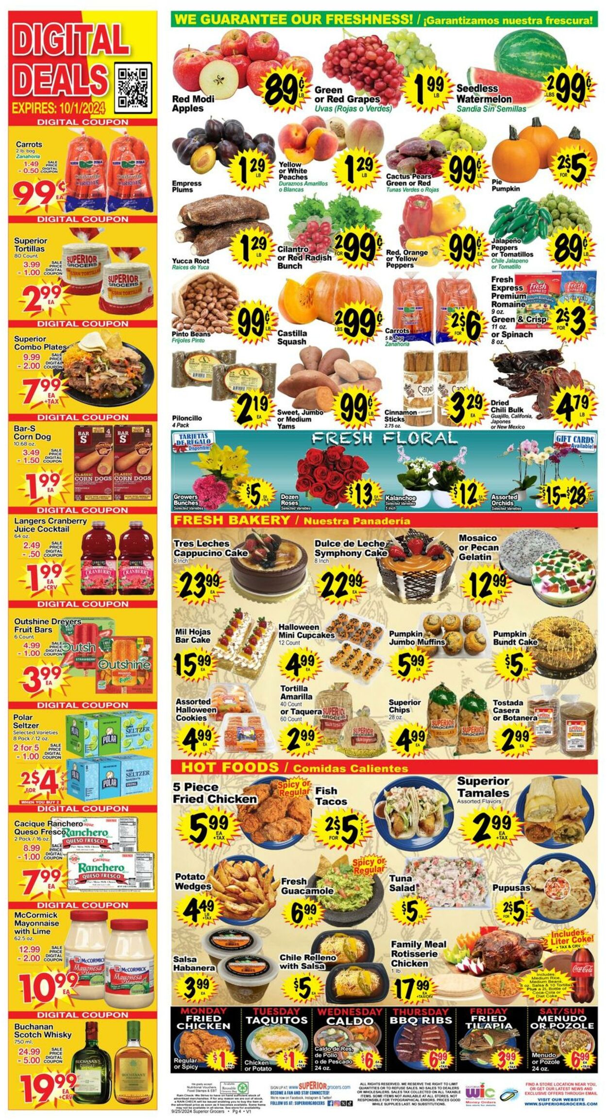 Weekly ad Superior Grocers 09/25/2024 - 10/01/2024