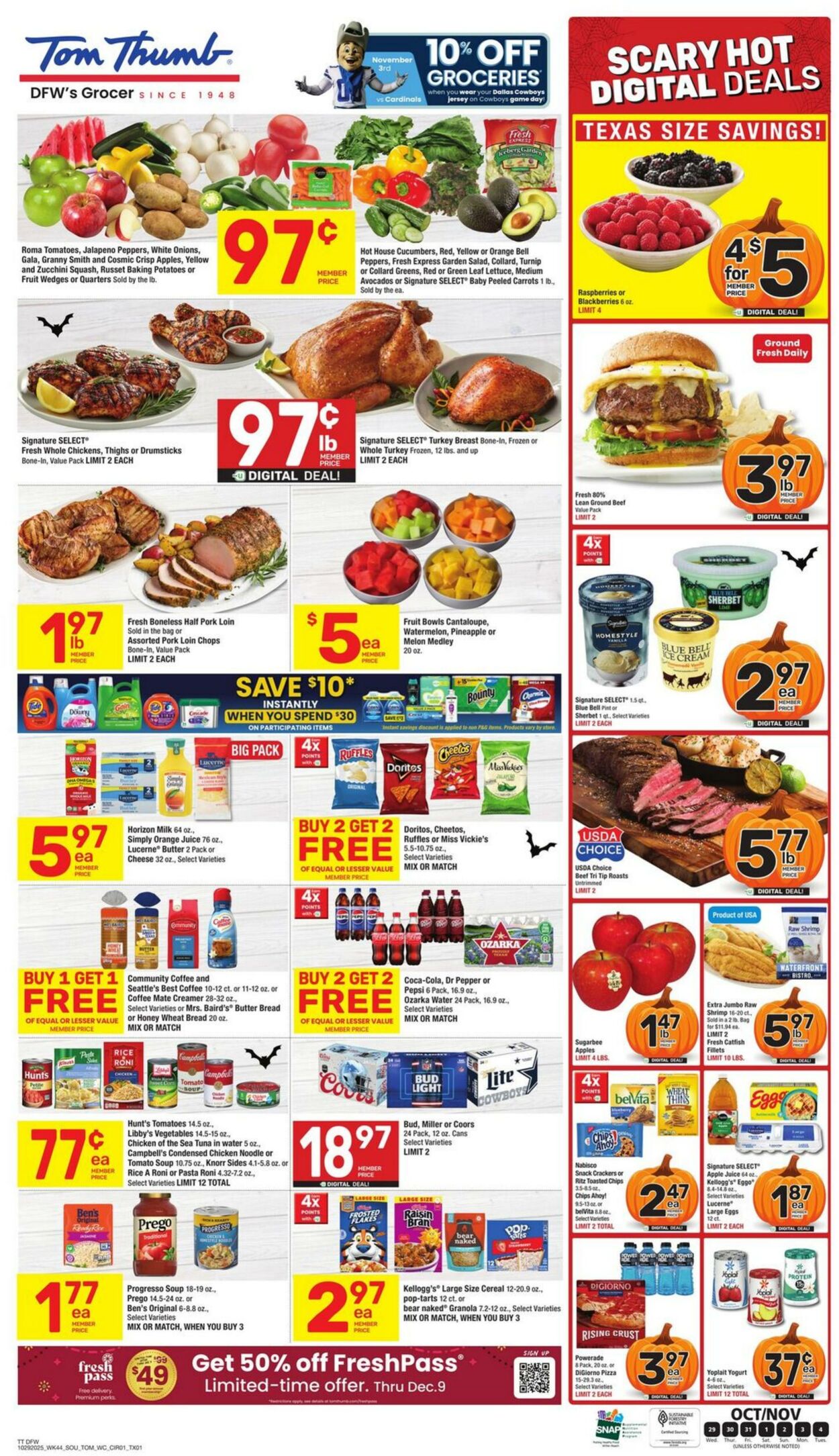 Weekly ad Tom Thumb 10/29/2025 - 11/04/2025