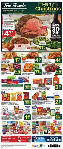 Weekly ad Tom Thumb 12/18/2024 - 12/24/2024