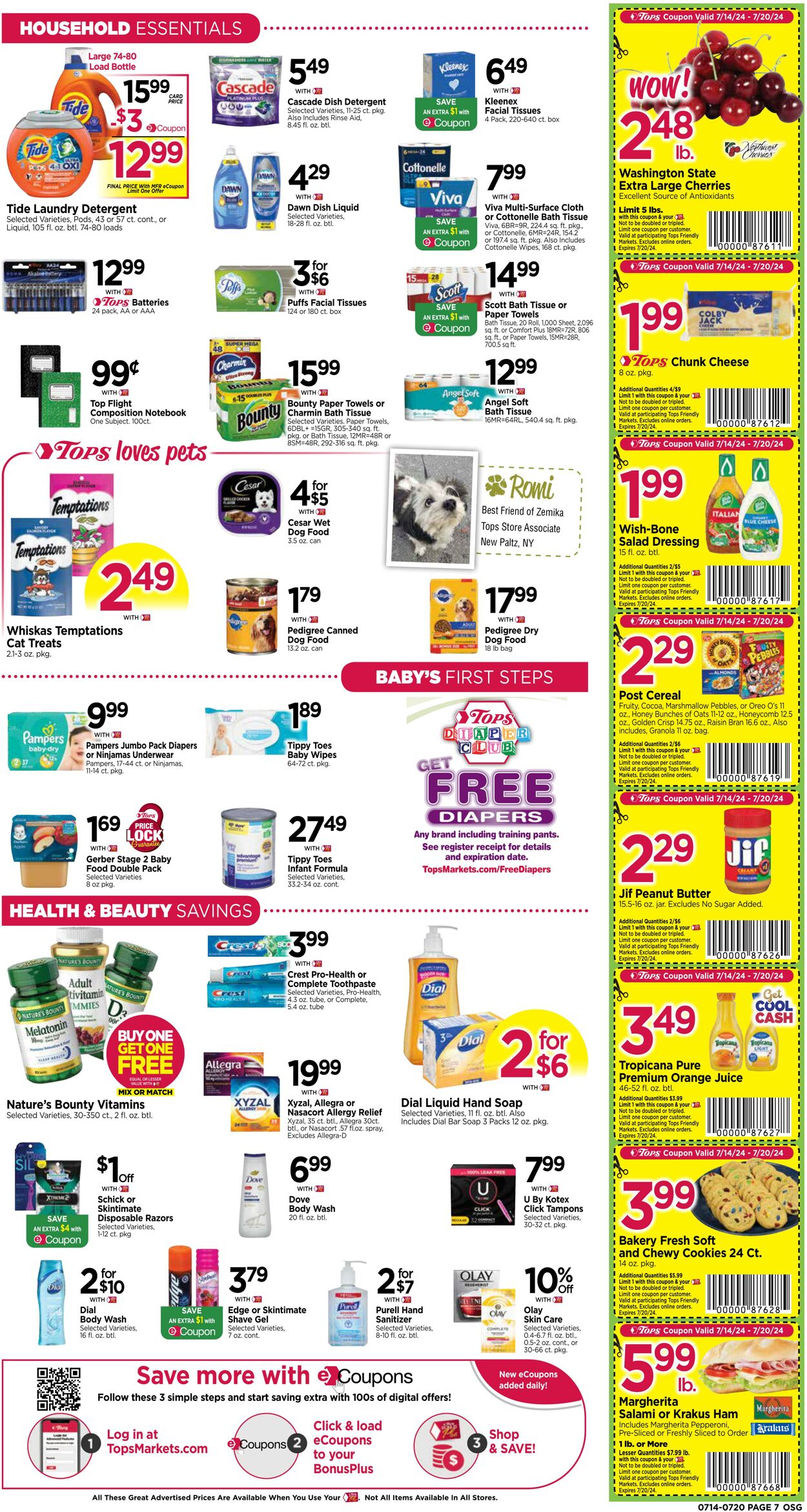 Weekly ad Tops Friendly Markets 07/14/2024 - 07/20/2024