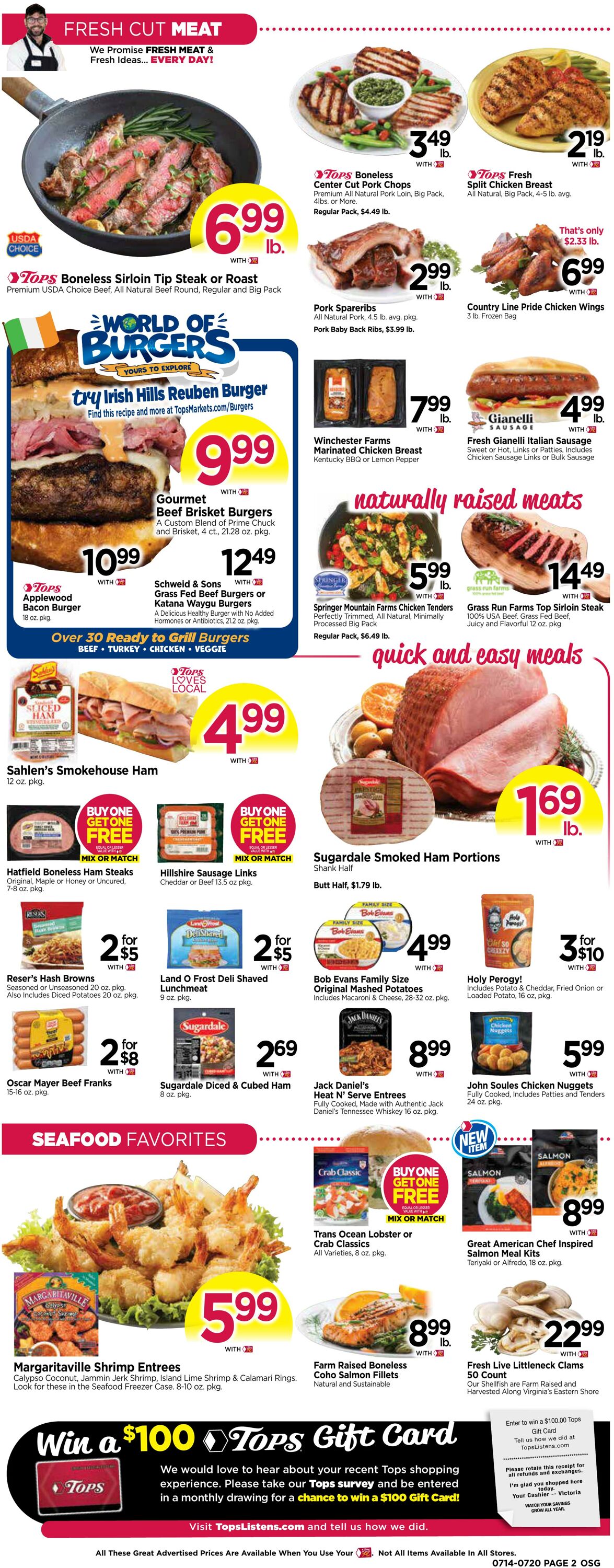 Weekly ad Tops Friendly Markets 07/14/2024 - 07/20/2024