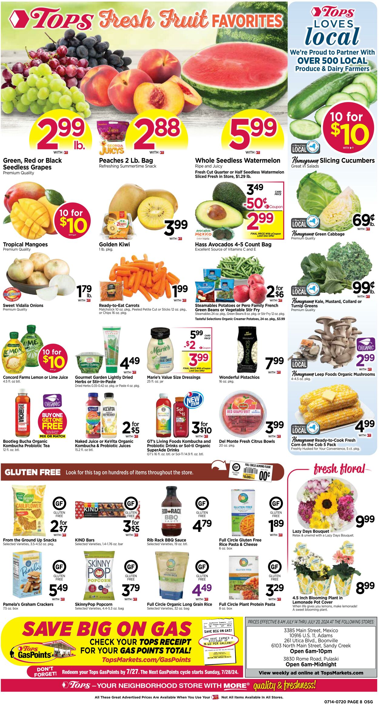 Weekly ad Tops Friendly Markets 07/14/2024 - 07/20/2024