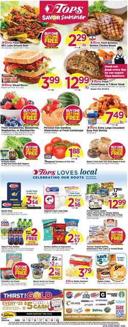 Weekly ad Tops Friendly Markets 07/14/2024 - 07/20/2024